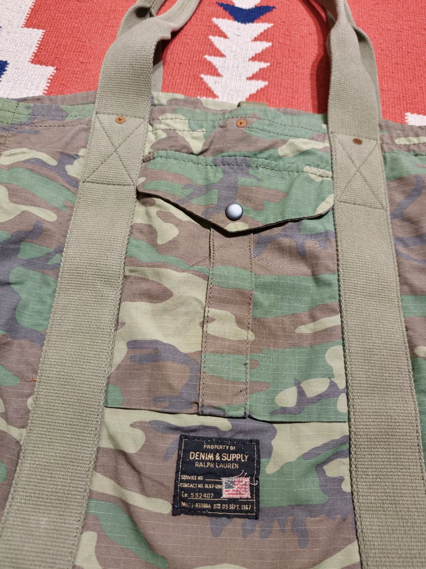DENIM & SUPPLY Camouflage Tote Bag — front