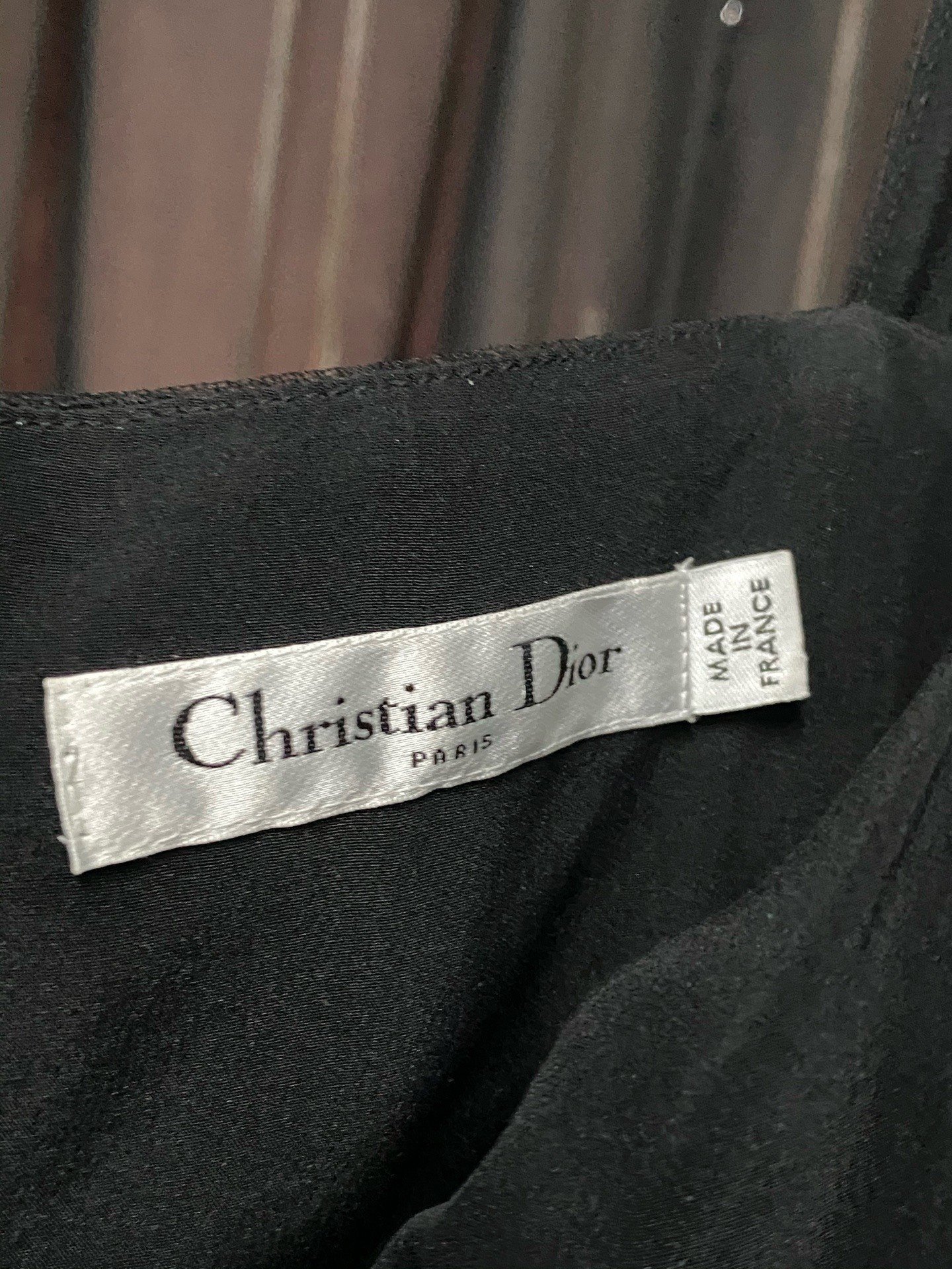 Dior Ruffle Spaghetti Strap Dress — label
