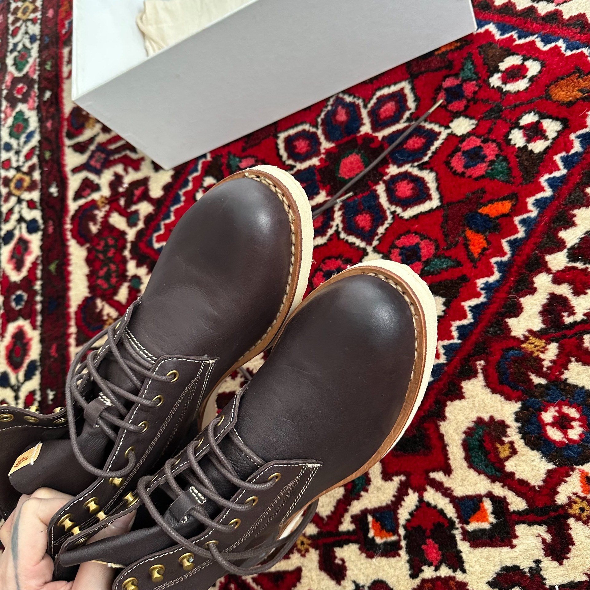 visvim 16AW Virgil Brown Kangaroo Boots — front