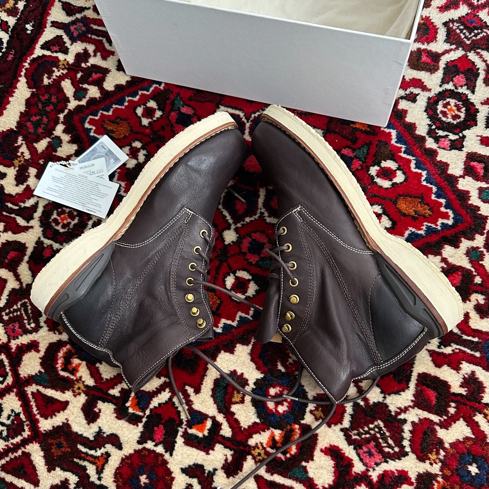 visvim 16AW Virgil Brown Kangaroo Boots — label