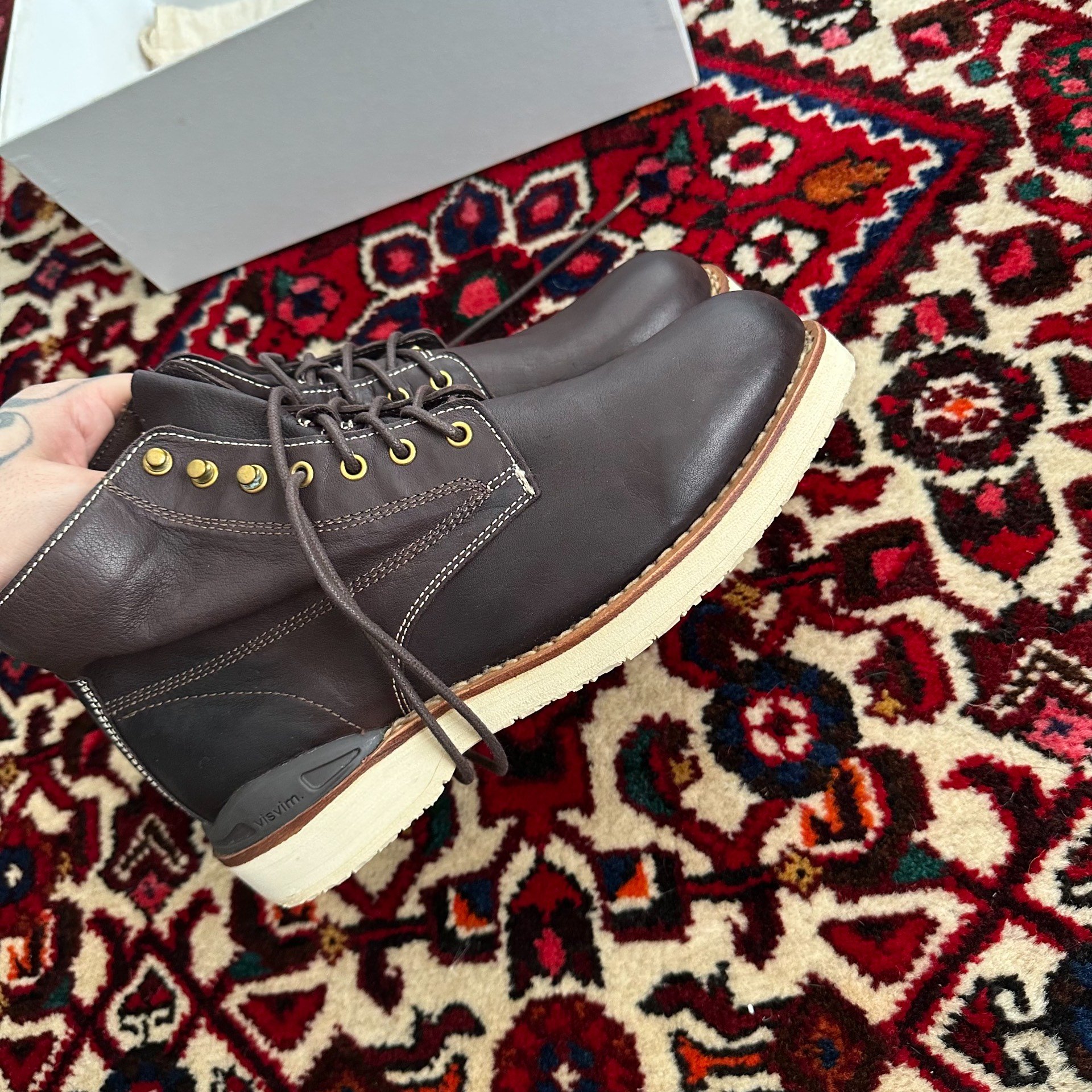 visvim 16AW Virgil Brown Kangaroo Boots — detail