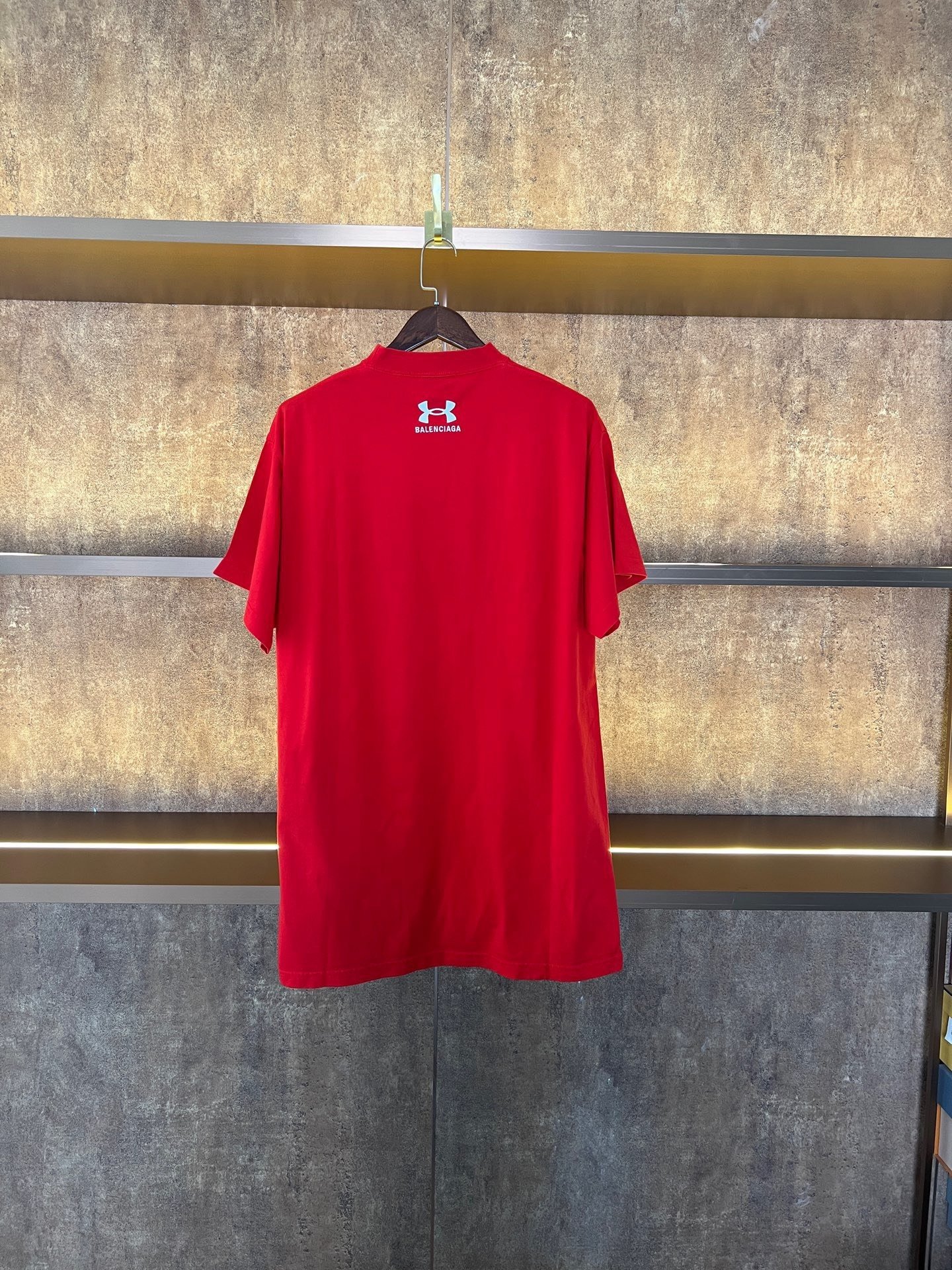 Balenciaga x Under Armour Red Short-Sleeve T-Shirt — front