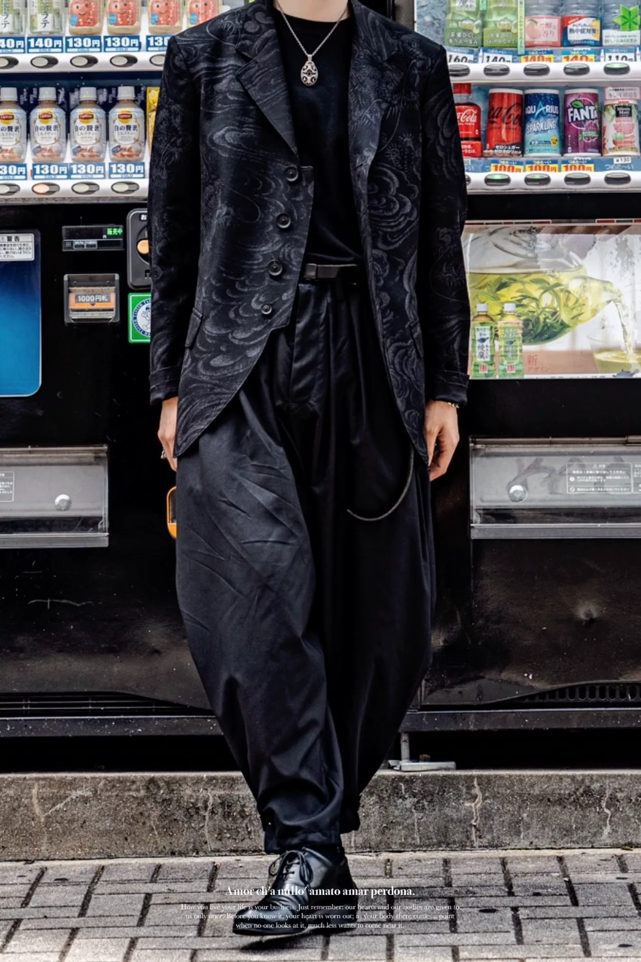 Yohji Yamamoto Dragon Print Suit 2022AW — label