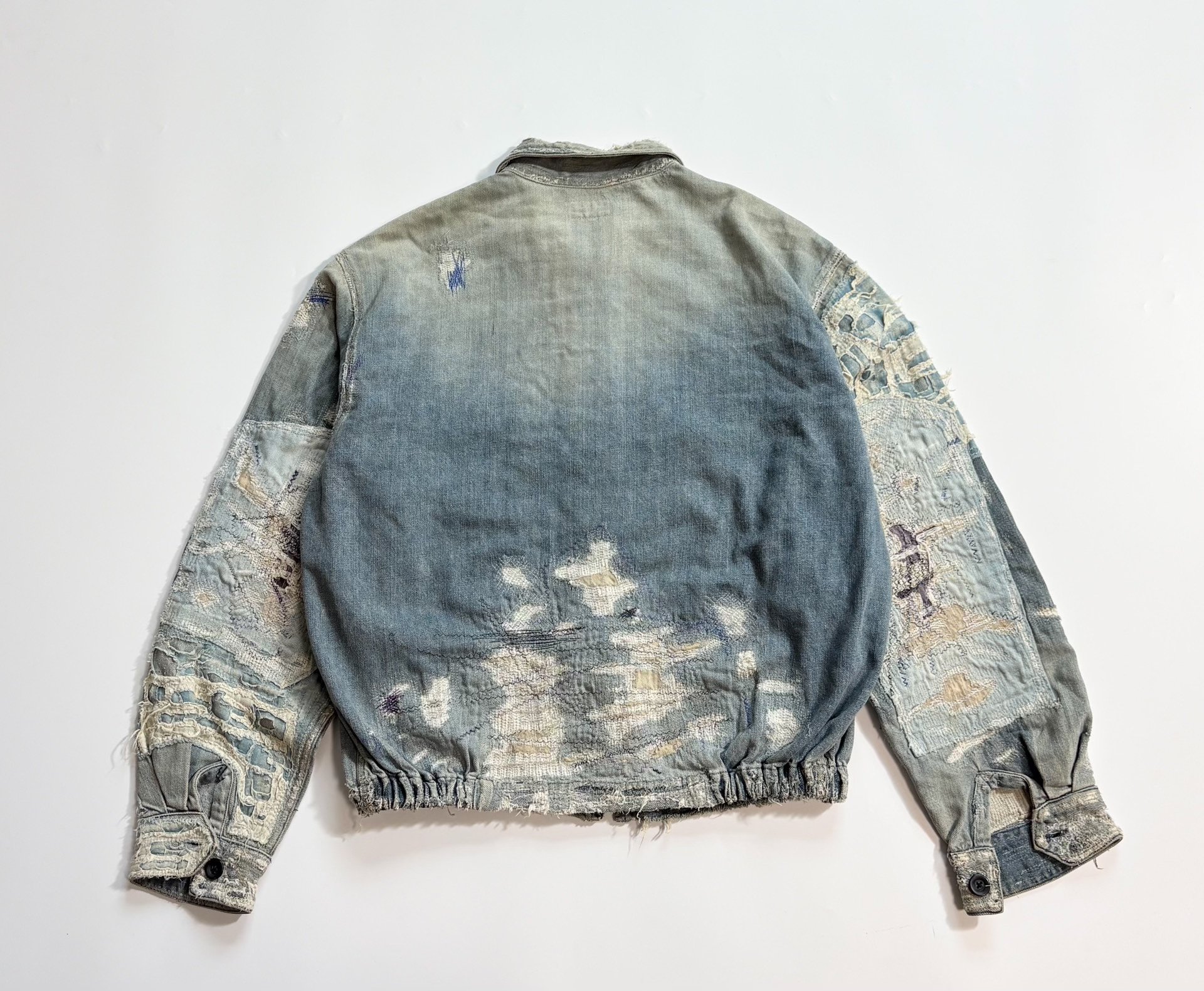 KAPITAL BORO Distressed Denim Jacket — label