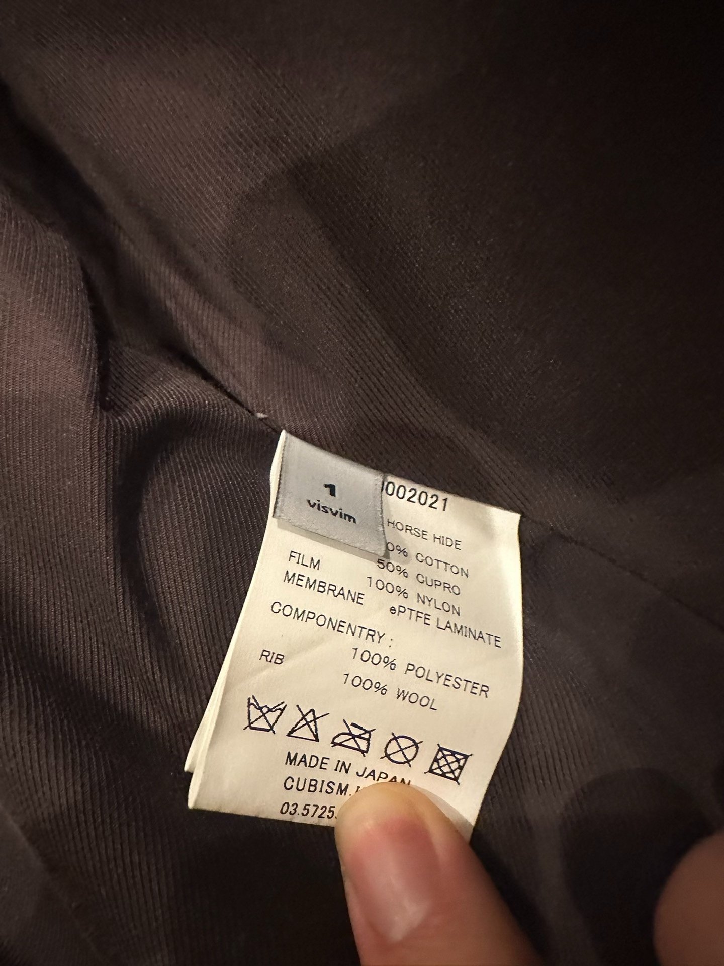 Visvim 12FW Elmenorf A2 Jacket — detail