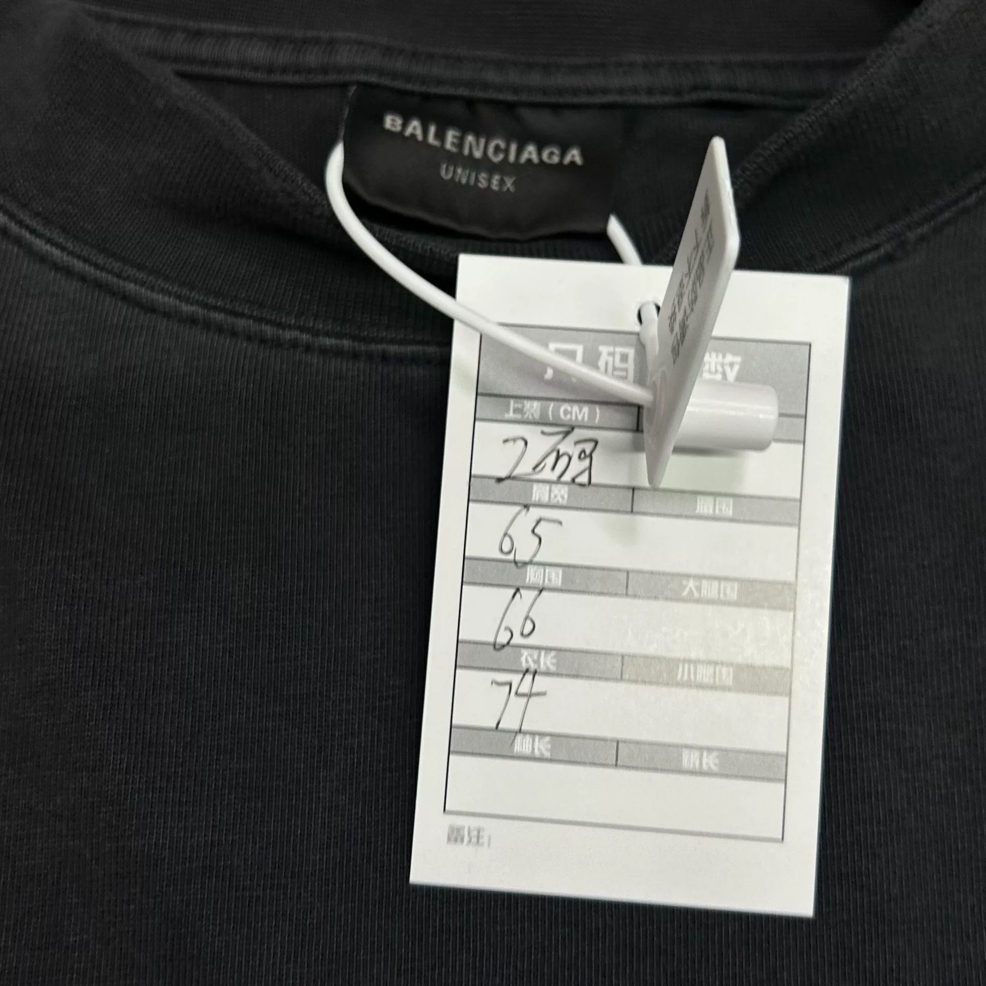 Balenciaga 25 Distressed Logo Long-Sleeve Top — back