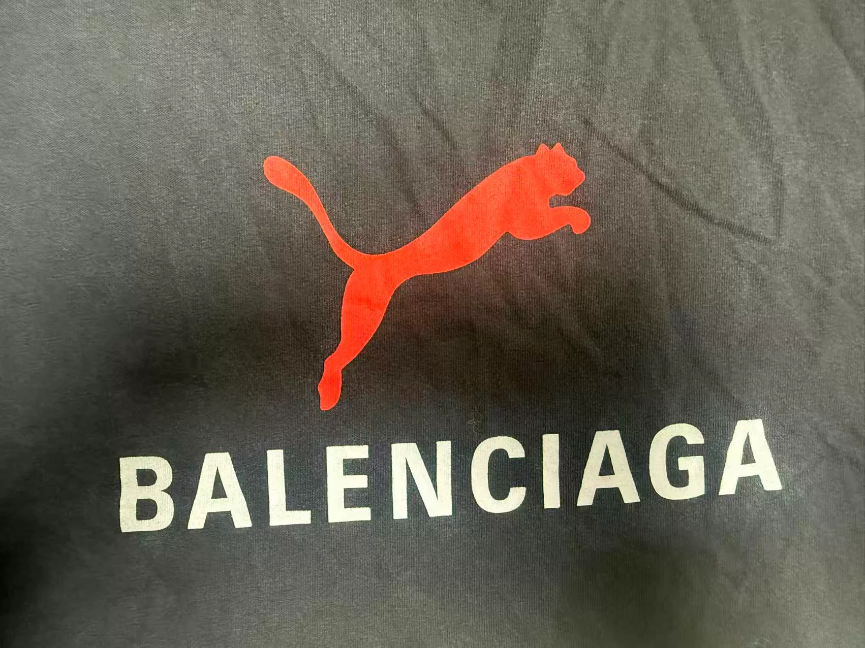 Balenciaga x PUMA Loose Short-Sleeve T-Shirt — detail