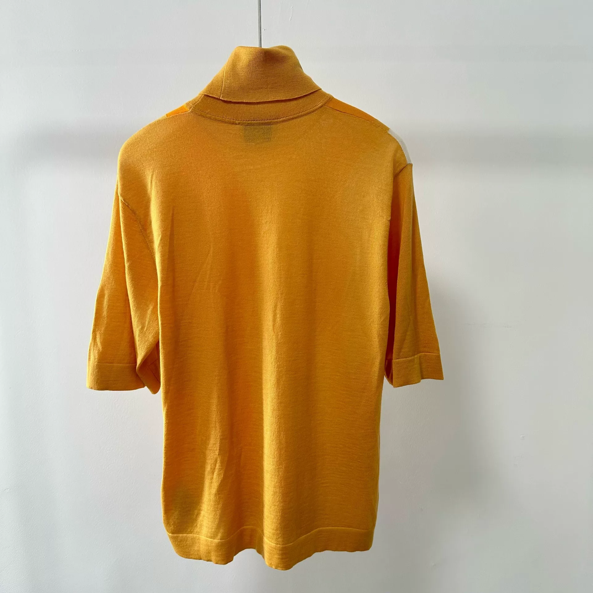 Hermes Turtleneck Short-Sleeve Stripe Top — detail
