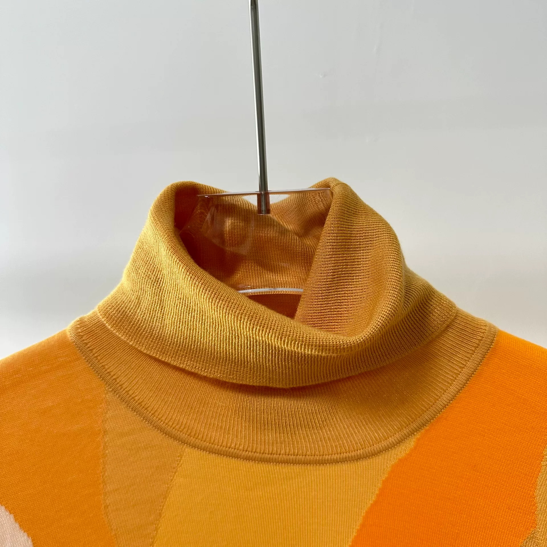 Hermes Turtleneck Short-Sleeve Stripe Top — front