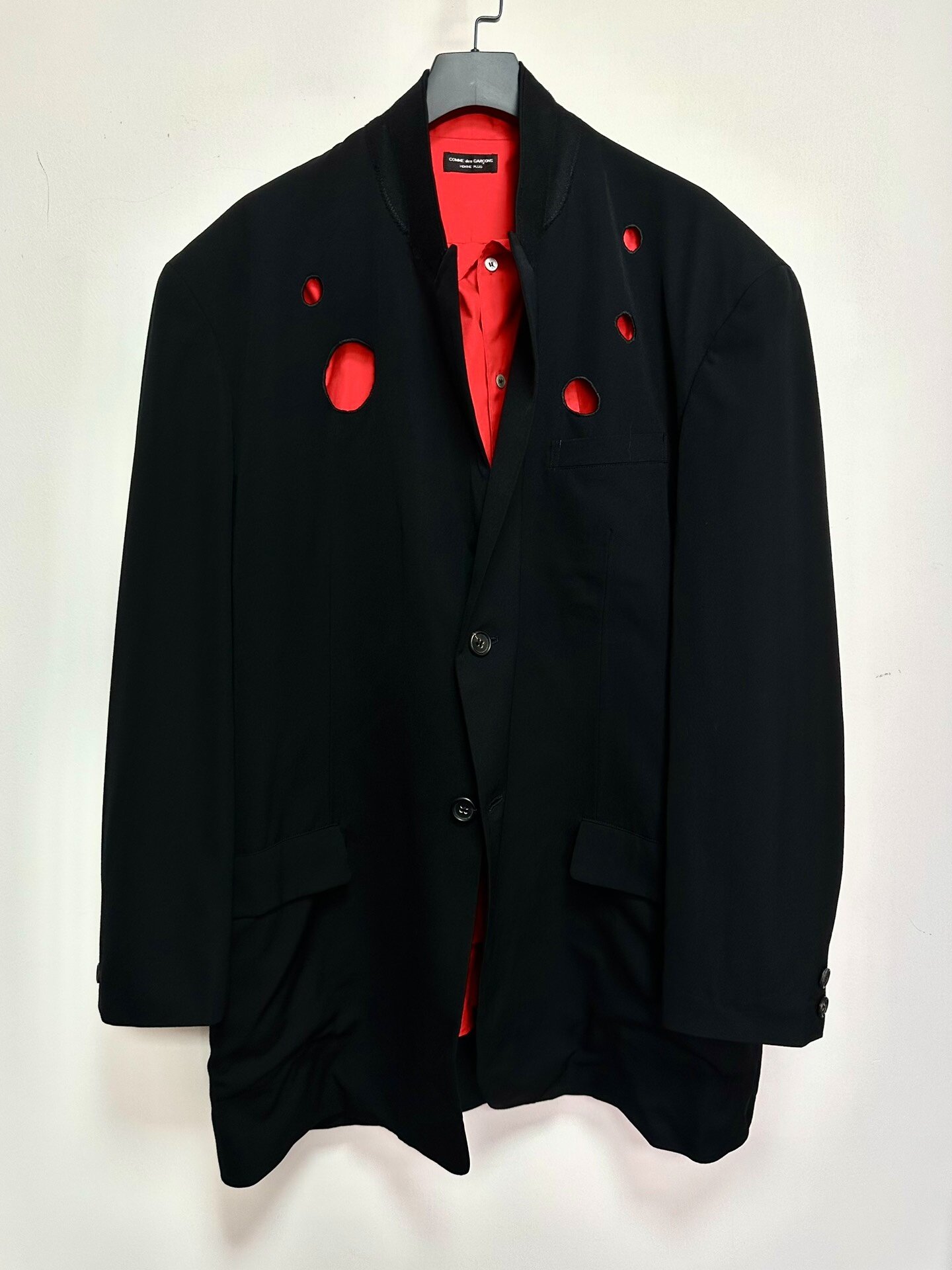 Yohji Yamamoto 92SS Black Laser Cut Coat