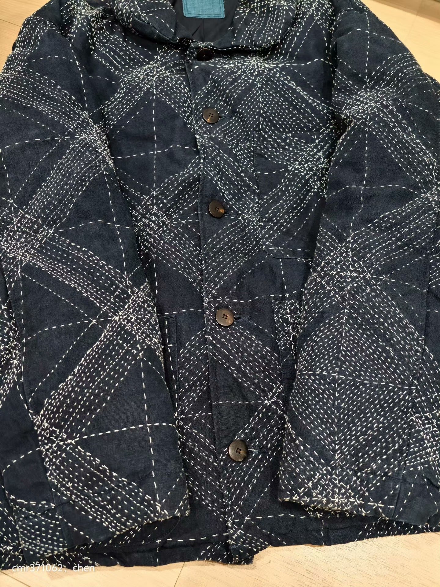 VISVIM Neverland Sashiko Down Jacket — detail
