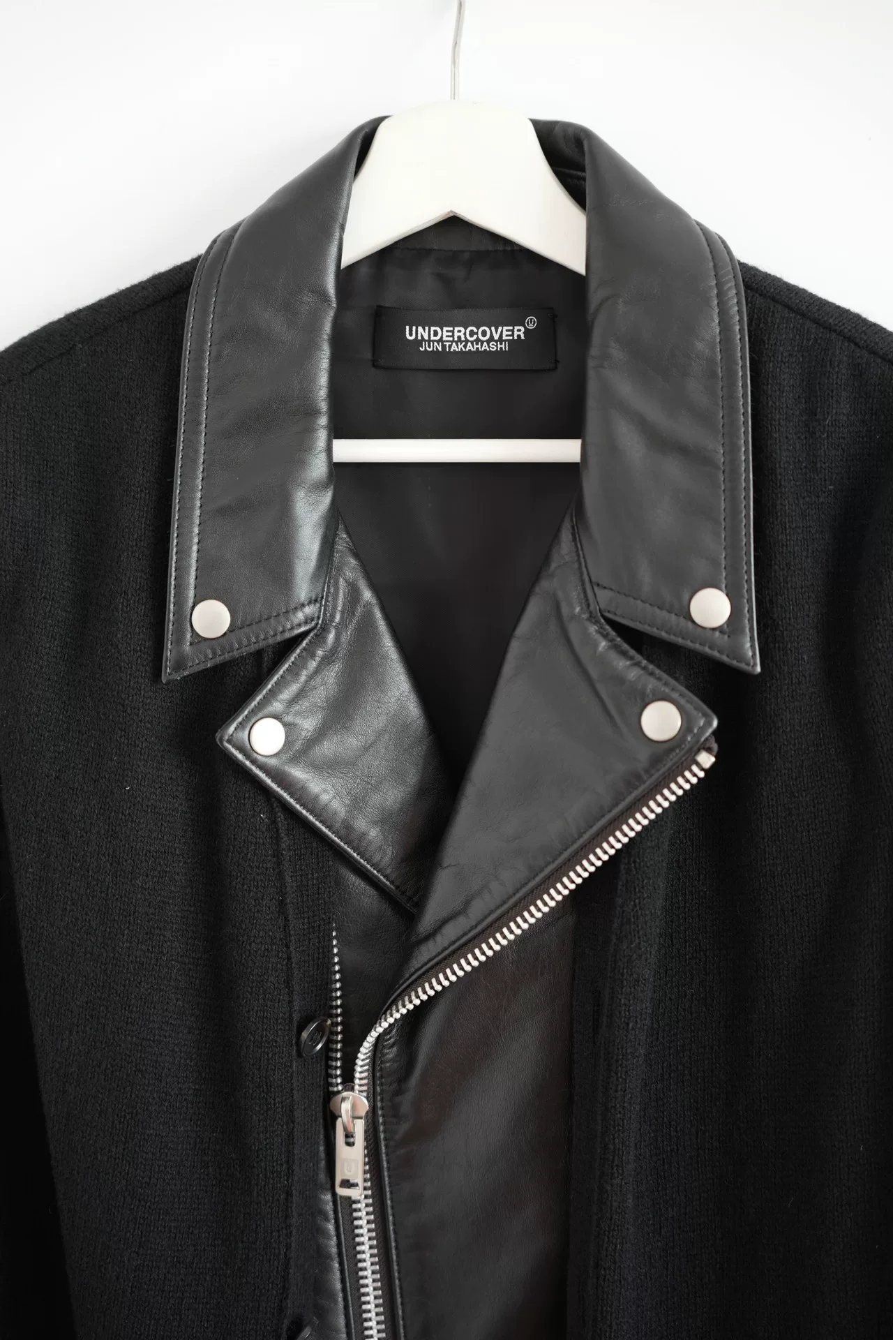 Undercover 21AW Leather Motorcycle Jacket — back
