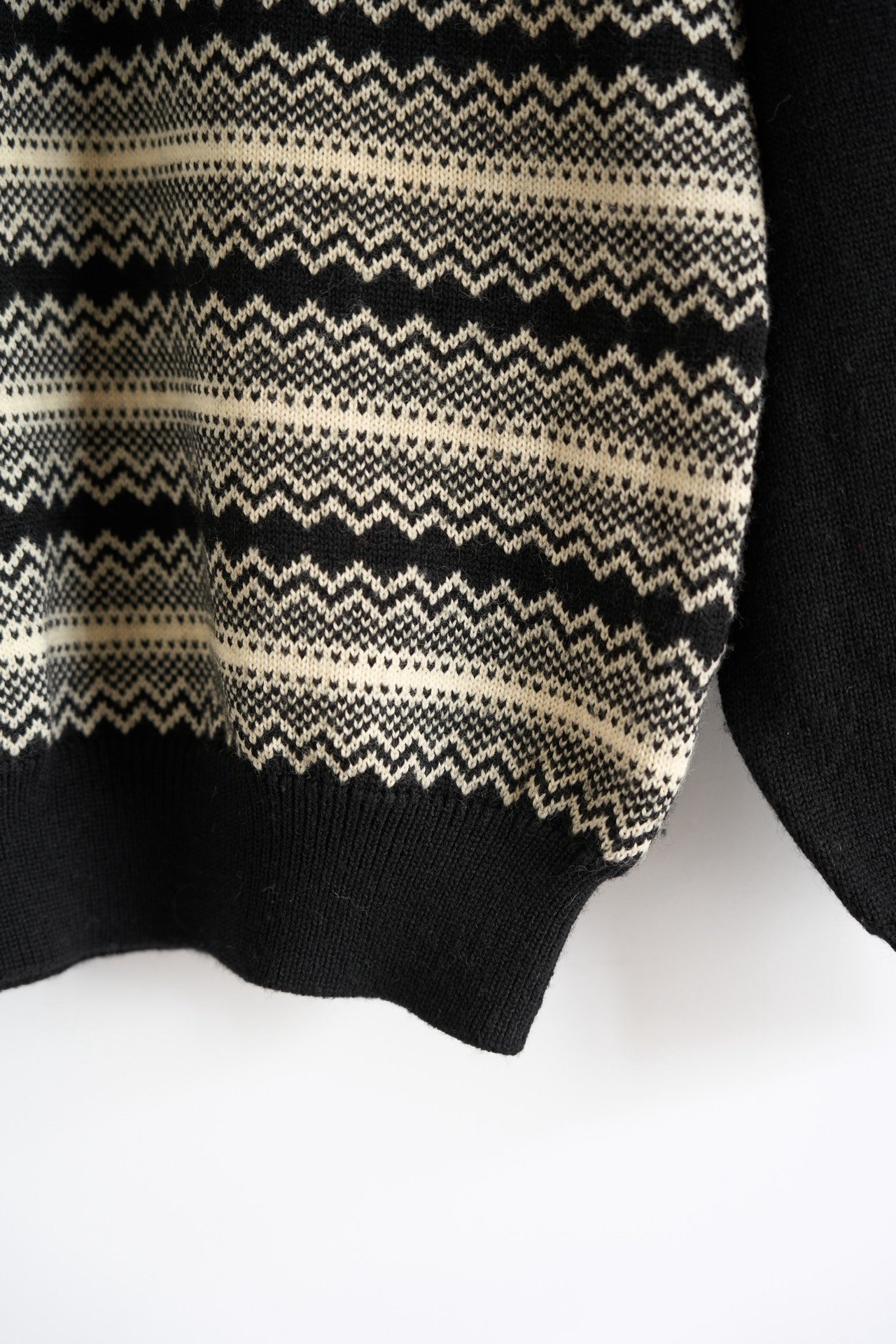 Yohji Yamamoto 90s Fair Isle Sweater — label