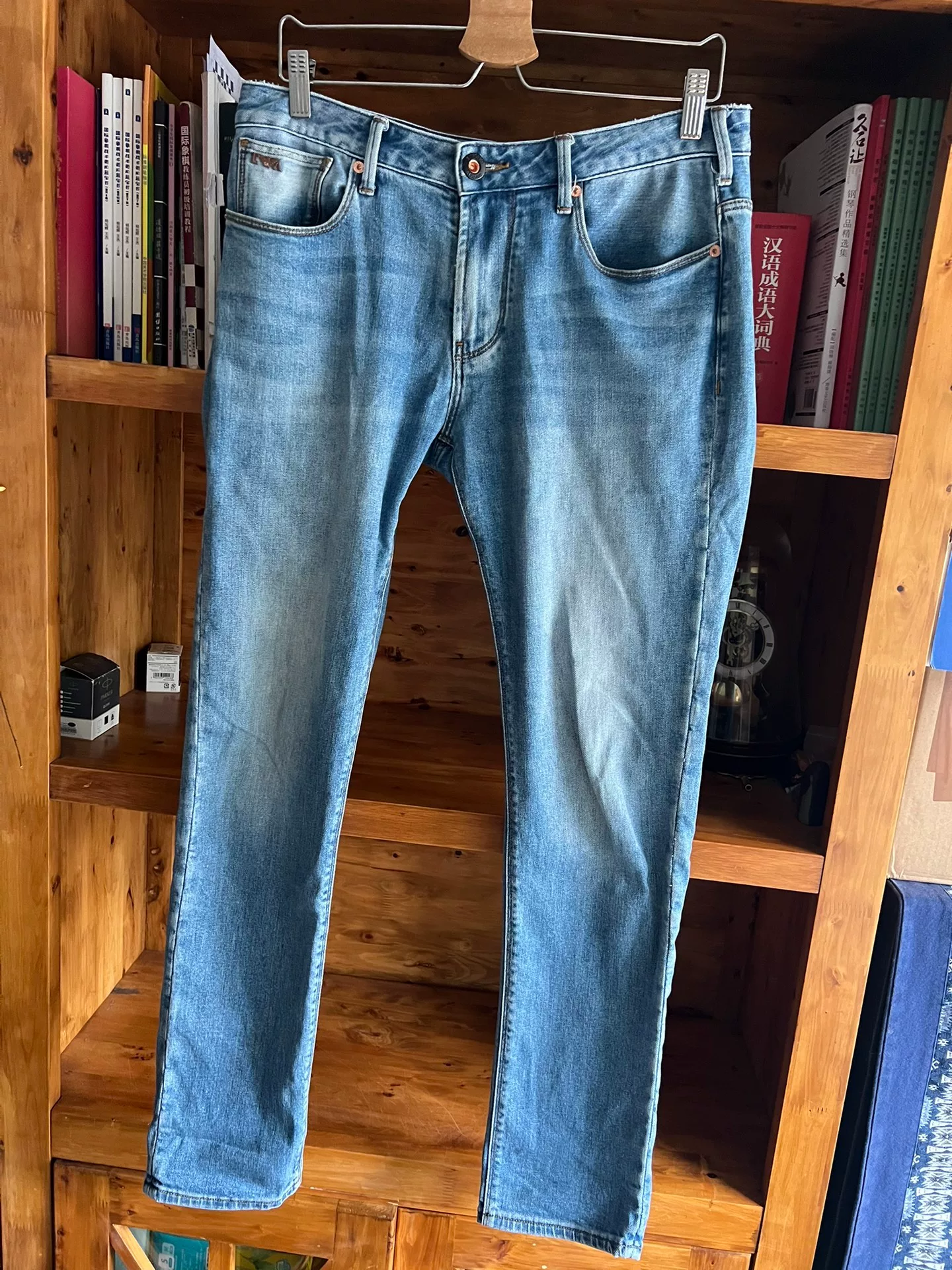 Emporio Armani Washed Aged Jeans — detail