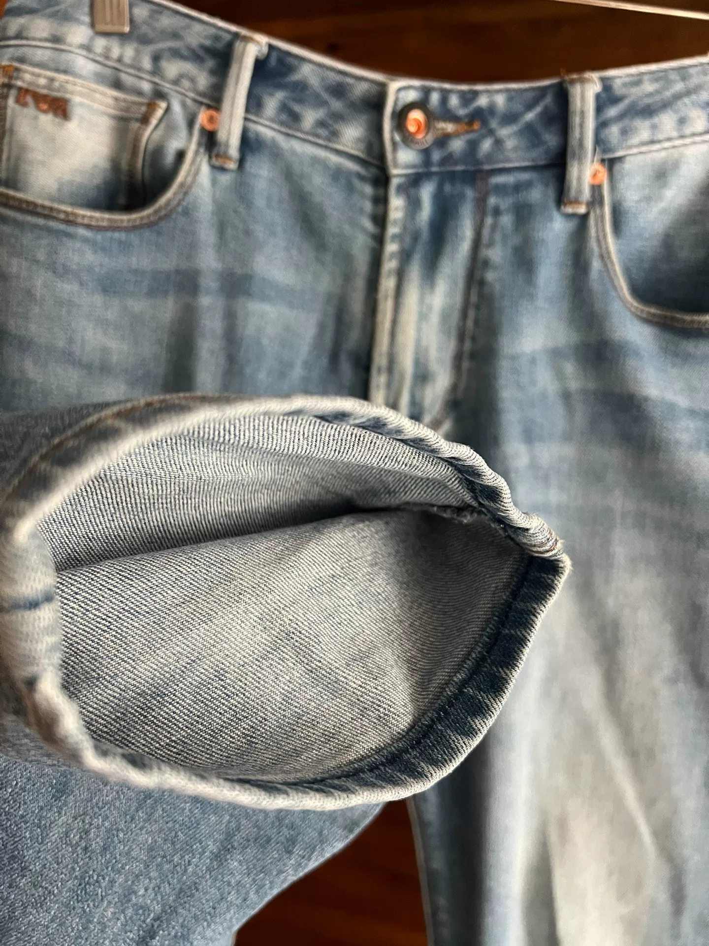 Emporio Armani Washed Aged Jeans — back