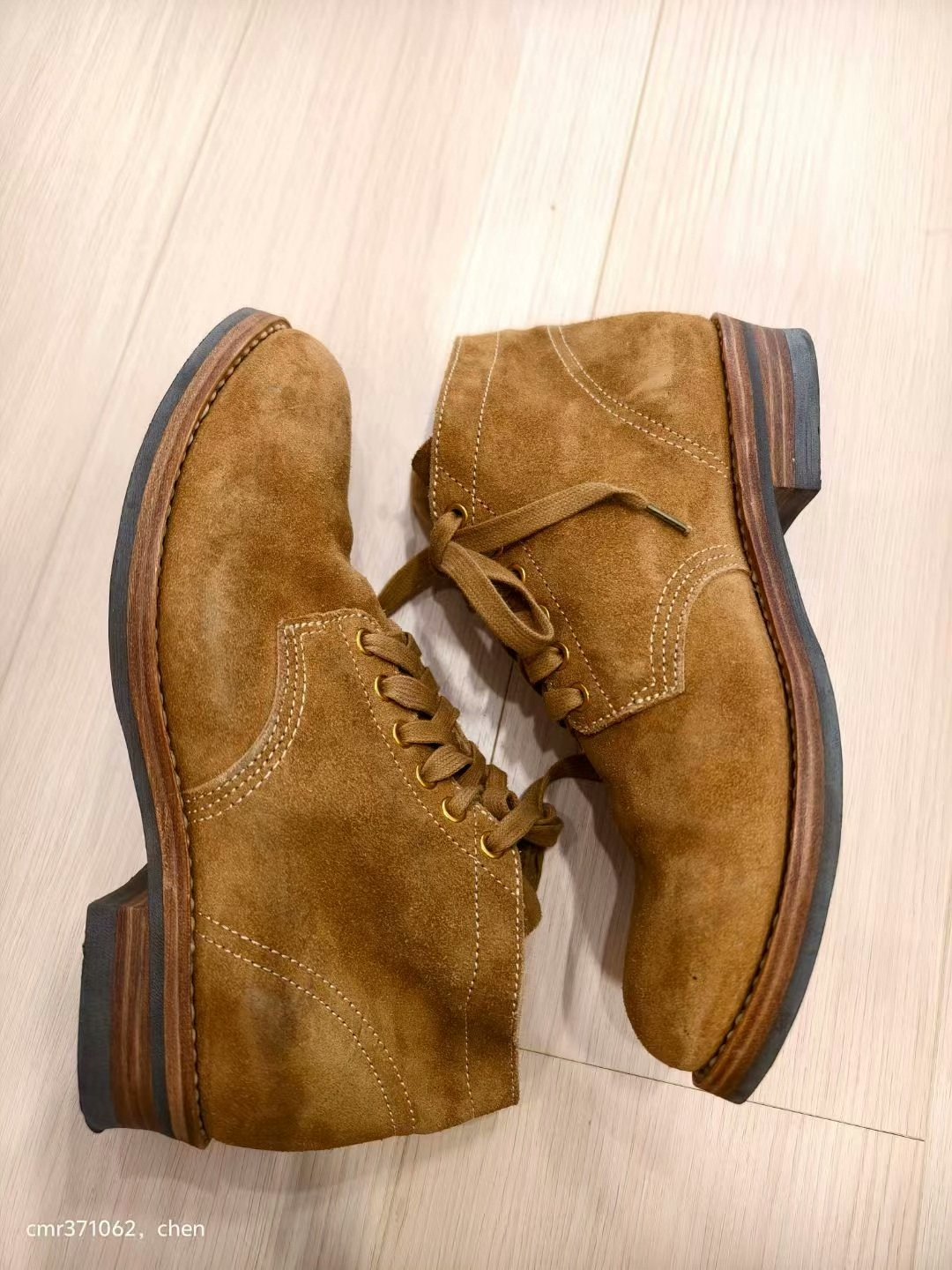 visvim 17AW Brigadier Mid-Folk Veg Suede Boots — front