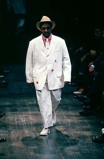 Yohji Yamamoto 98SS Floral Linen Blazer — front