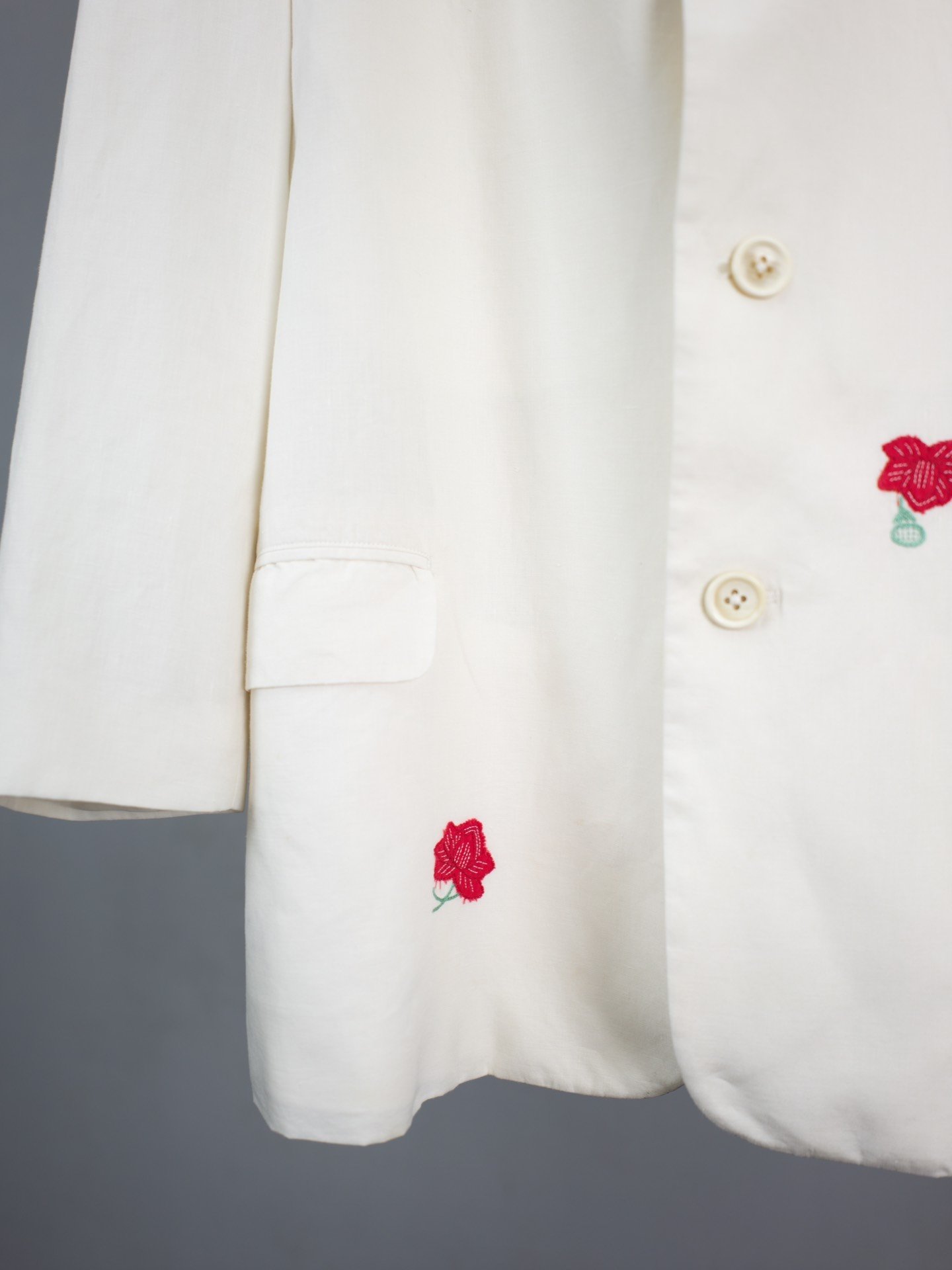 Yohji Yamamoto 98SS Floral Linen Blazer — back