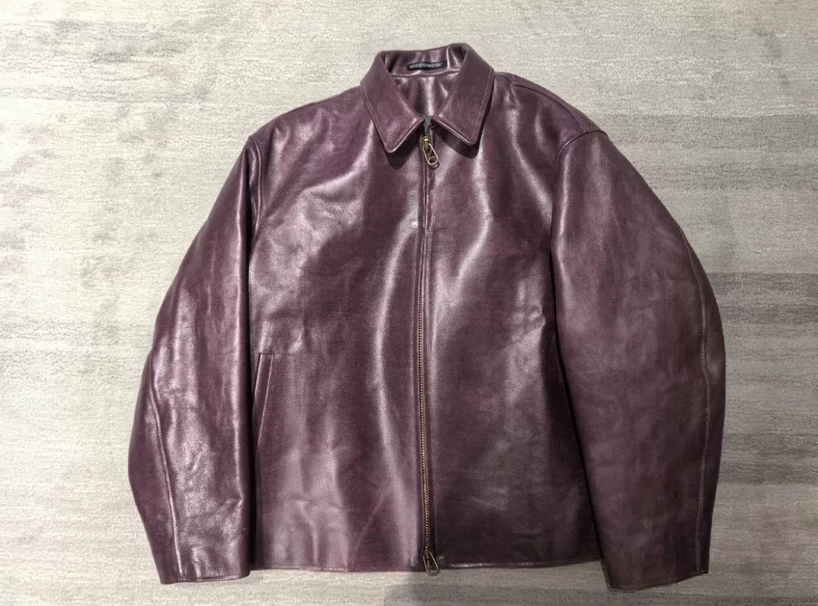 Yohji Yamamoto x Fan Bingbing 1of1 Burgundy Leather Jacket