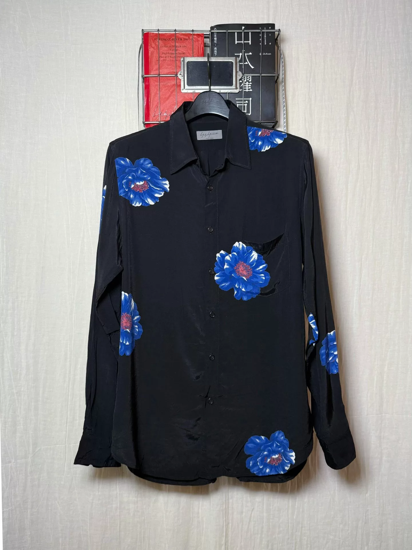 Yohji Yamamoto 10AW Blue Floral Shirt