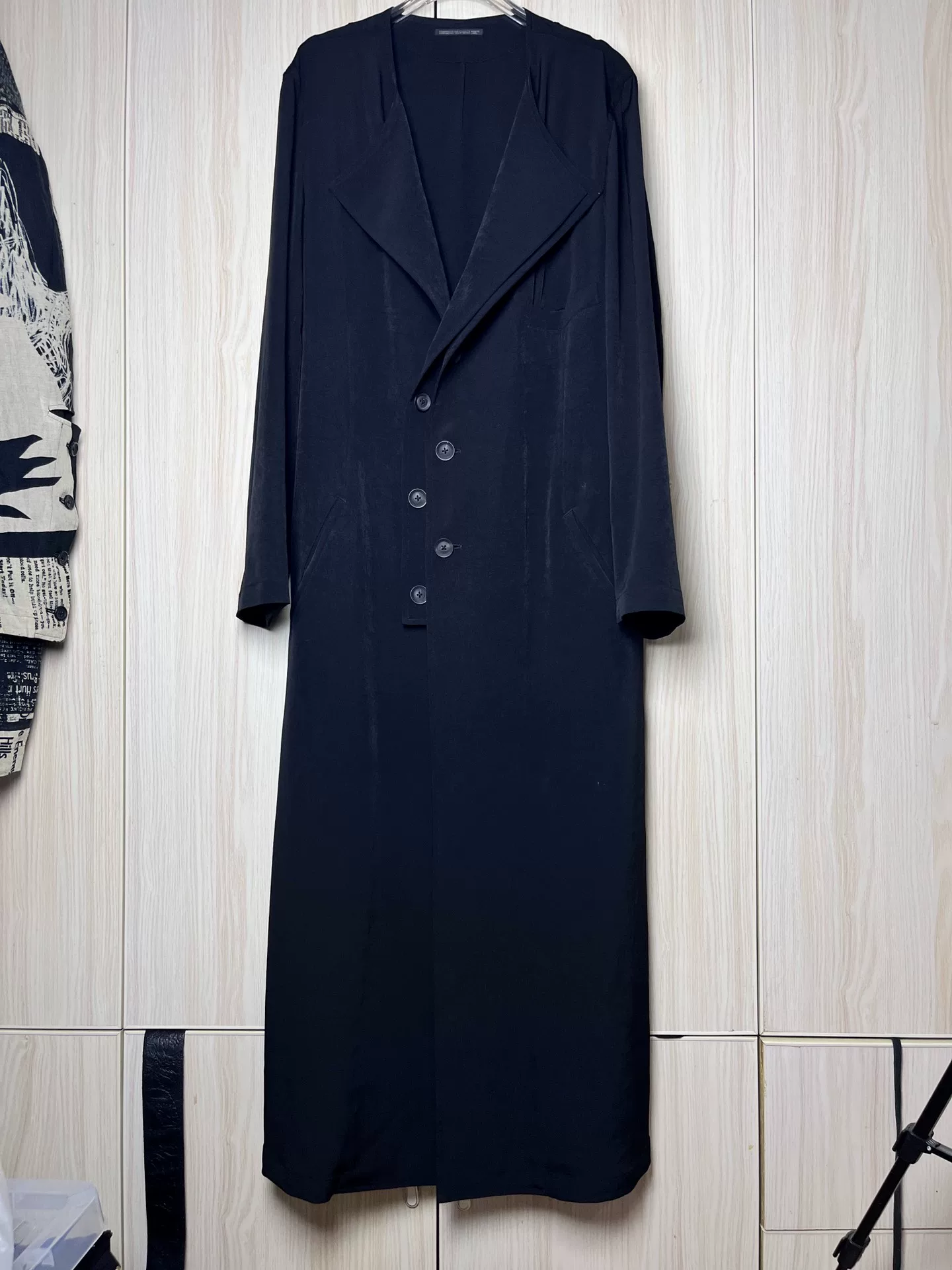 Yohji Yamamoto Black Double-Breasted Coat