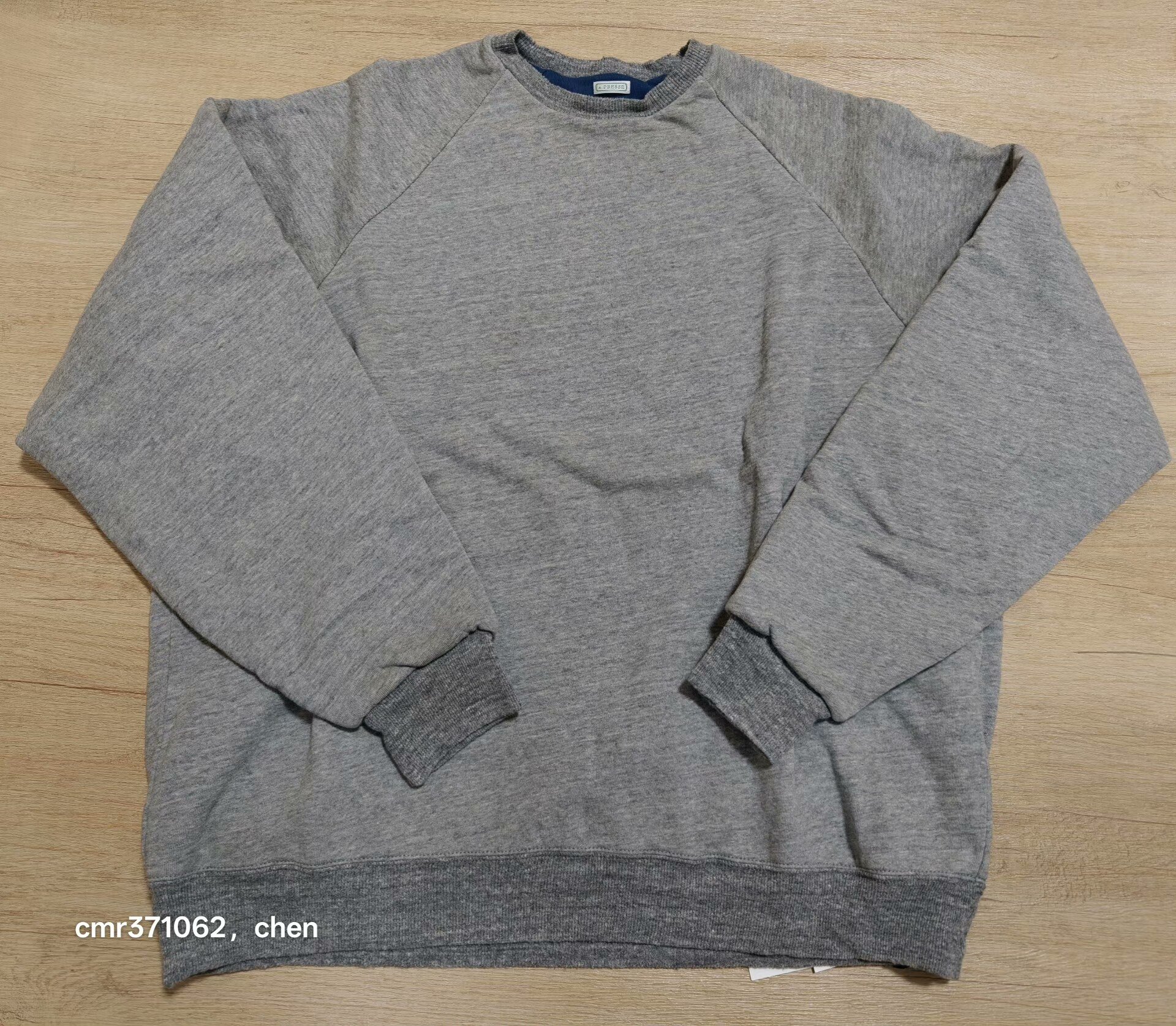 A.PRESSE 26SS Vintage Reversible Sweatshirt