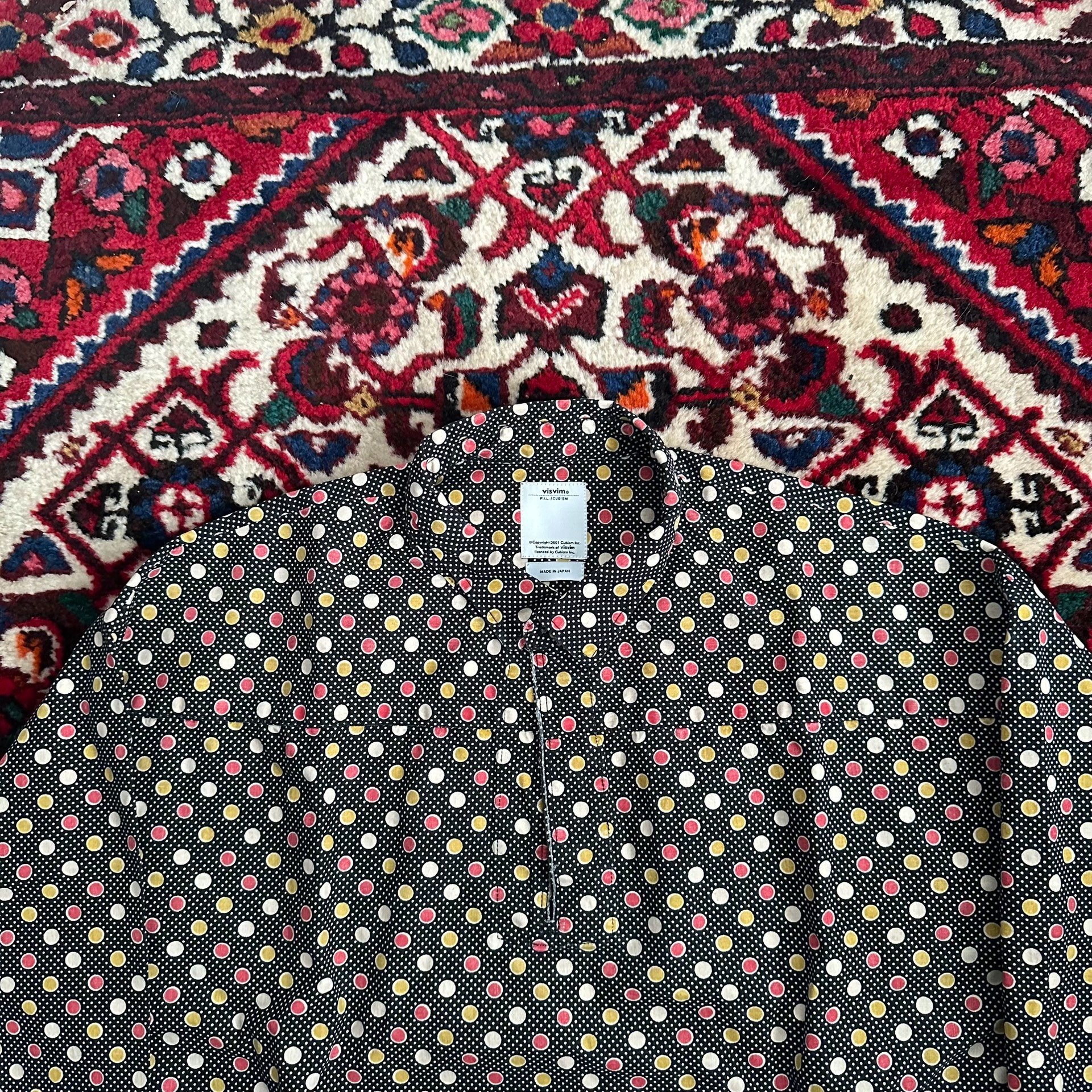 visvim 15aw kerchief dot tunic — back