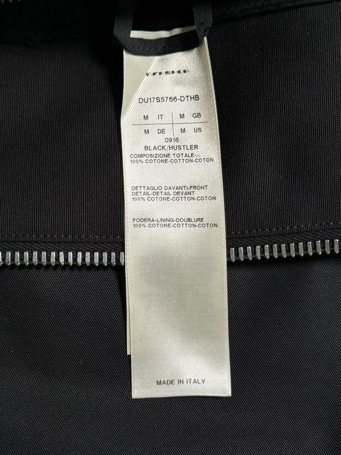 Rick Owens Black High Collar Jacket — detail
