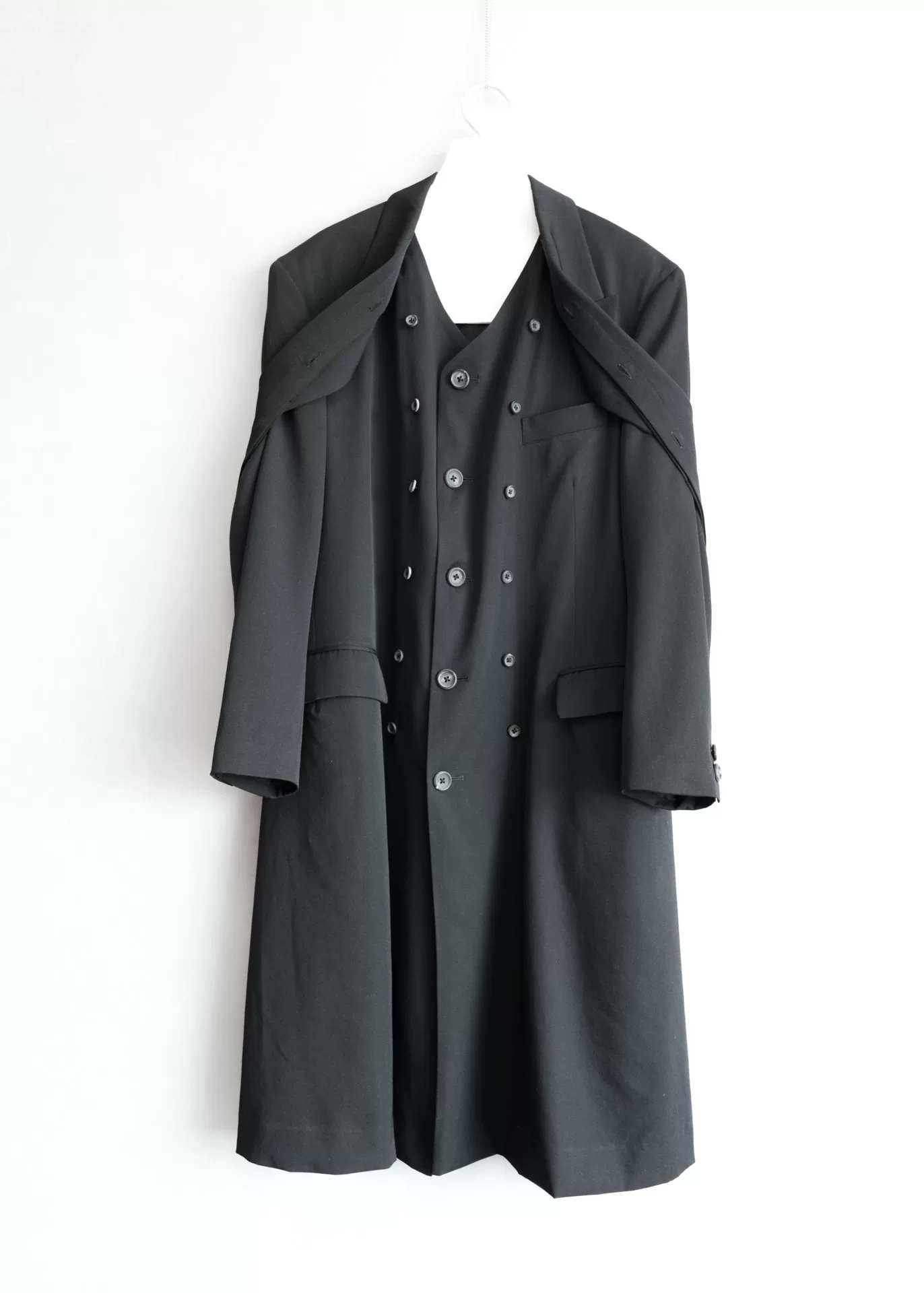 Yohji Yamamoto 11AW Double Layer Coat — detail