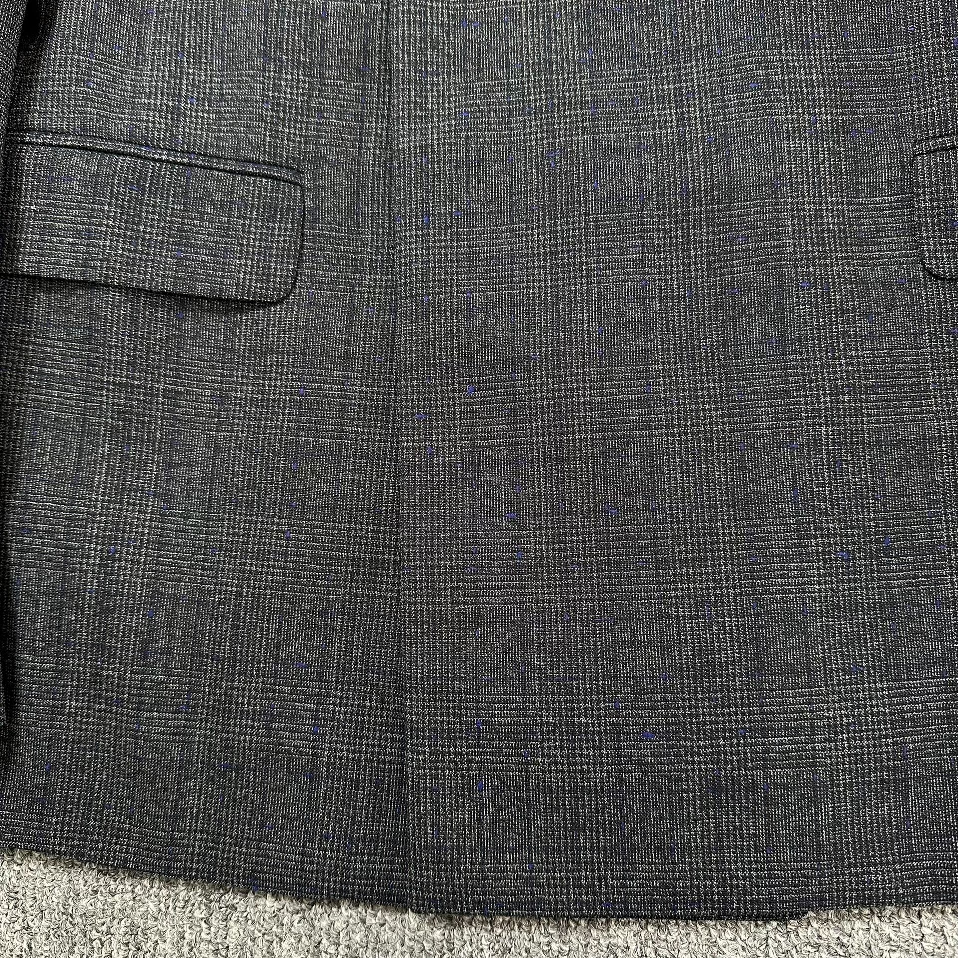 Dior Men Gray Plaid Wool Suit — front