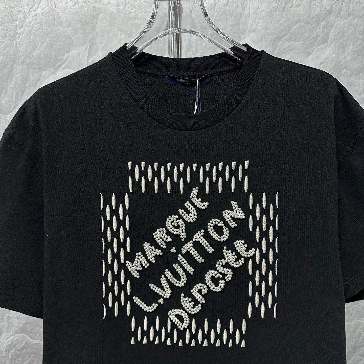 Louis Vuitton SS24 Pharrell Pearl Embroidery Tee — front