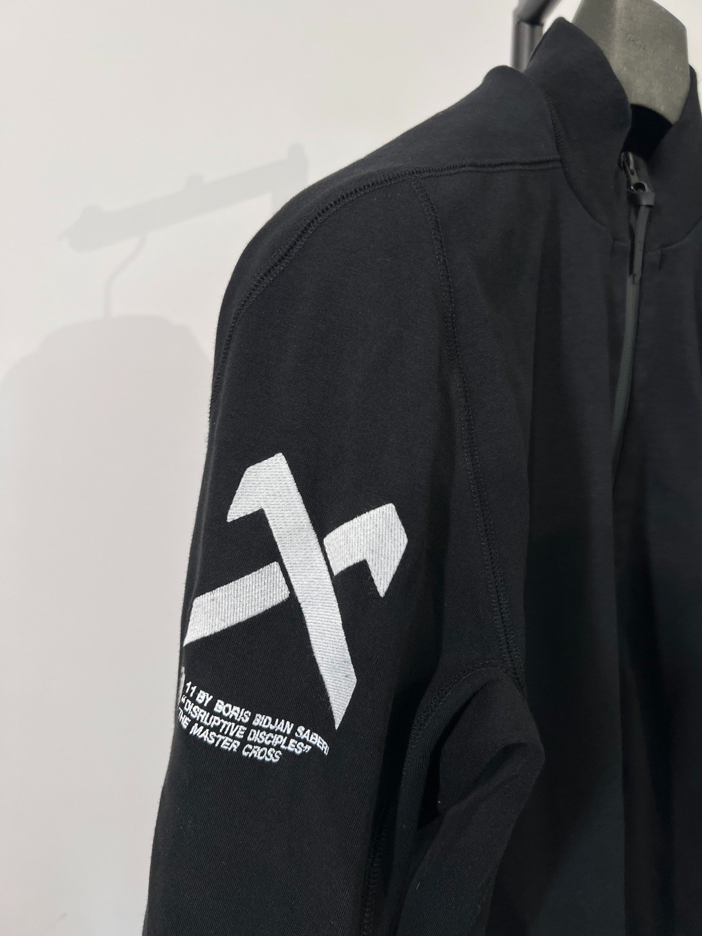Boris Bidjan Saberi Stand-Collar Zip Jacket — label