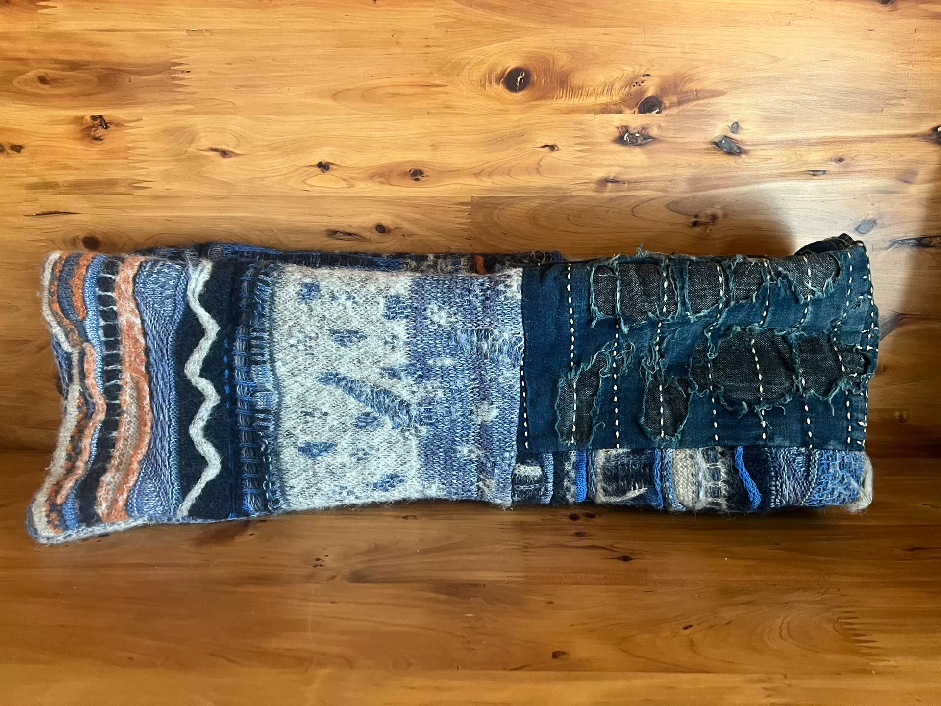 Kapital Japan Anti-War Patchwork Scarf — detail