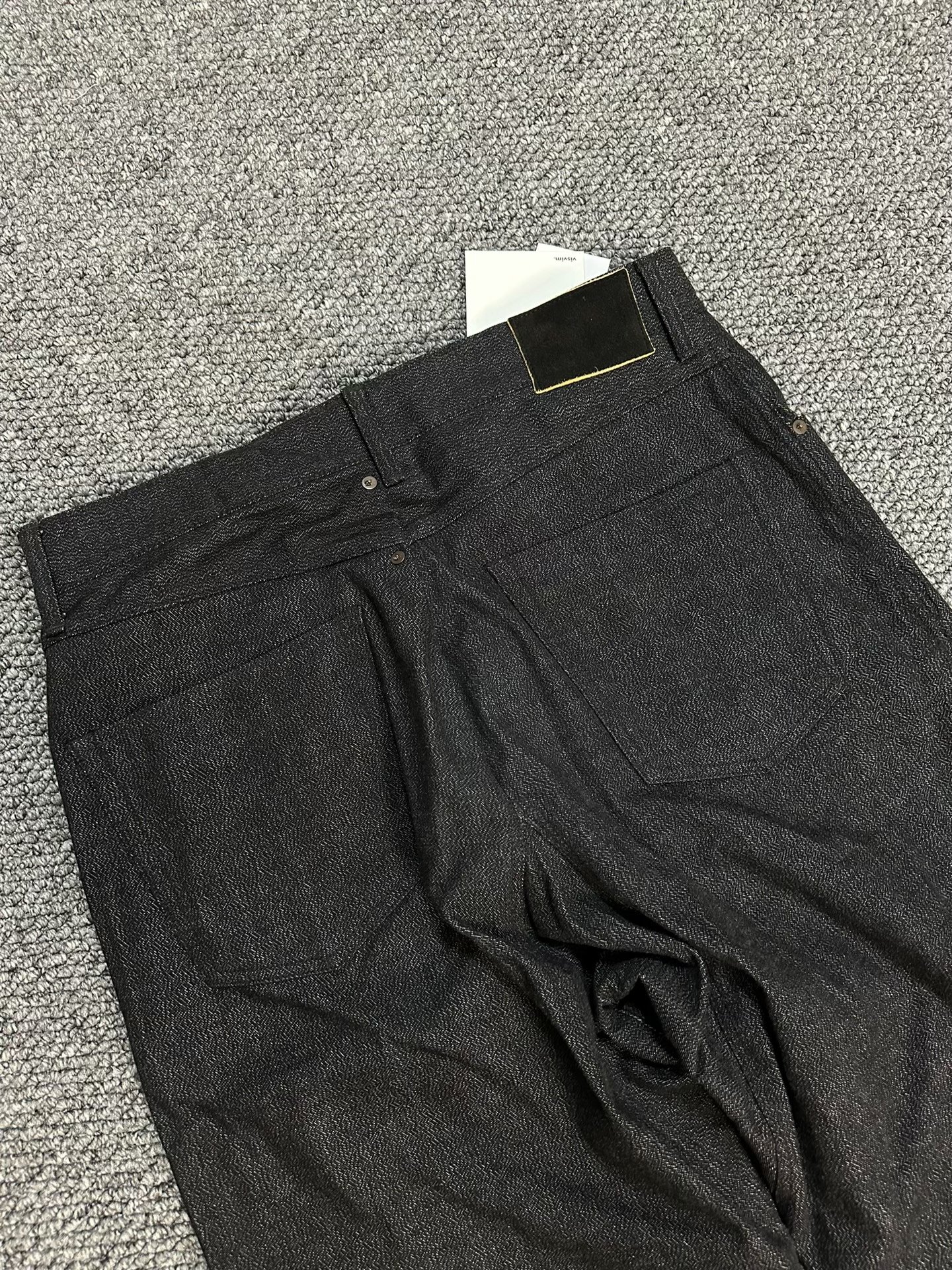 visvim Hakama Jeans Black Loose — label
