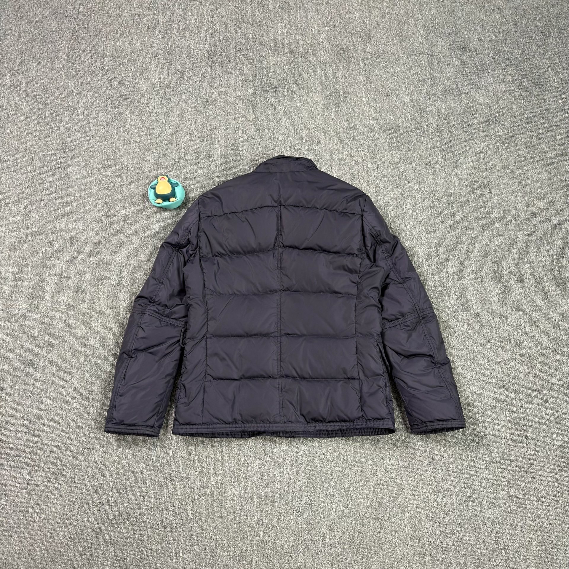 Moncler Dark Blue Multi-Pocket Down Jacket — front