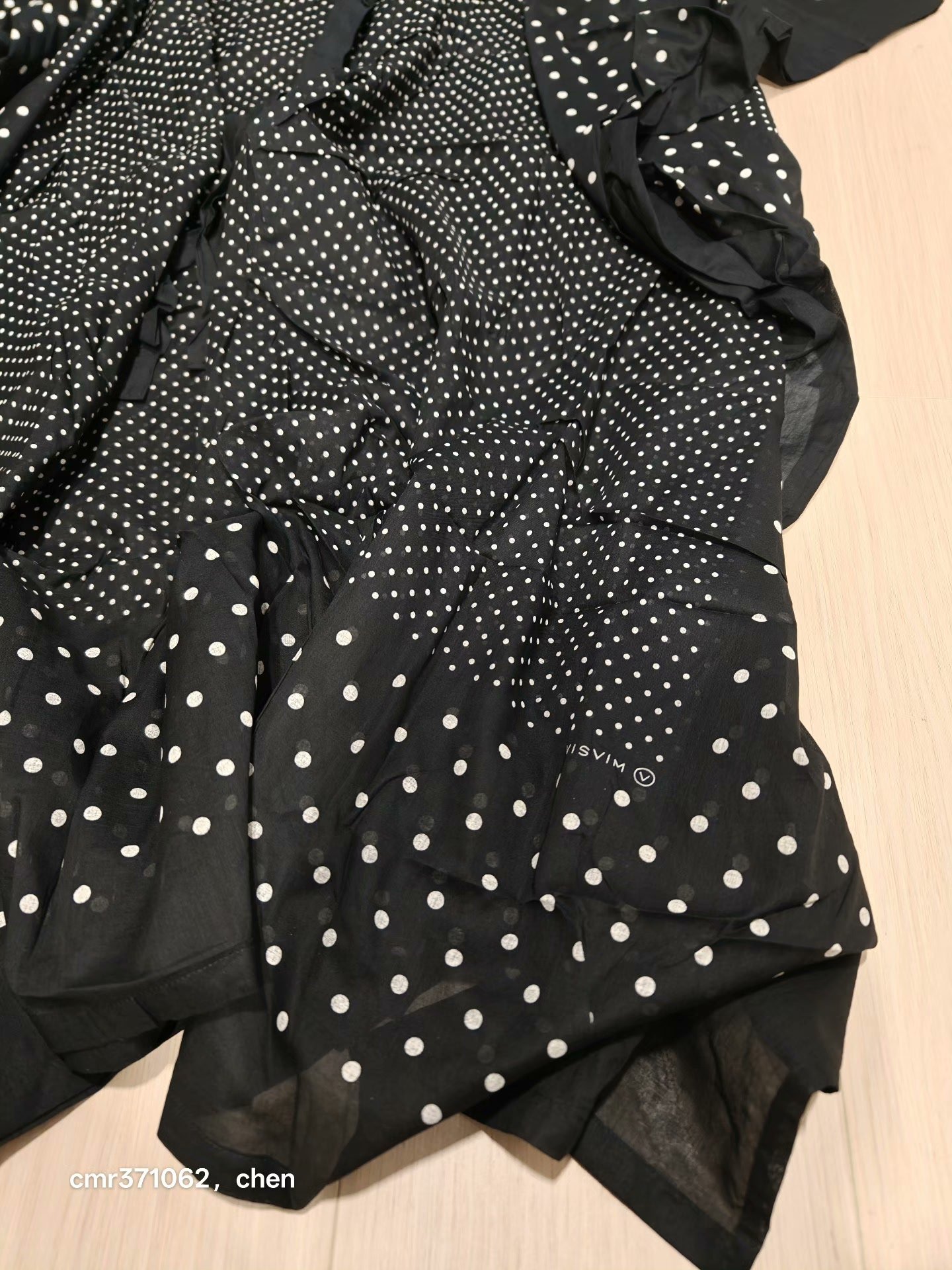 visvim 19ss Kaftan Dress Dots — back