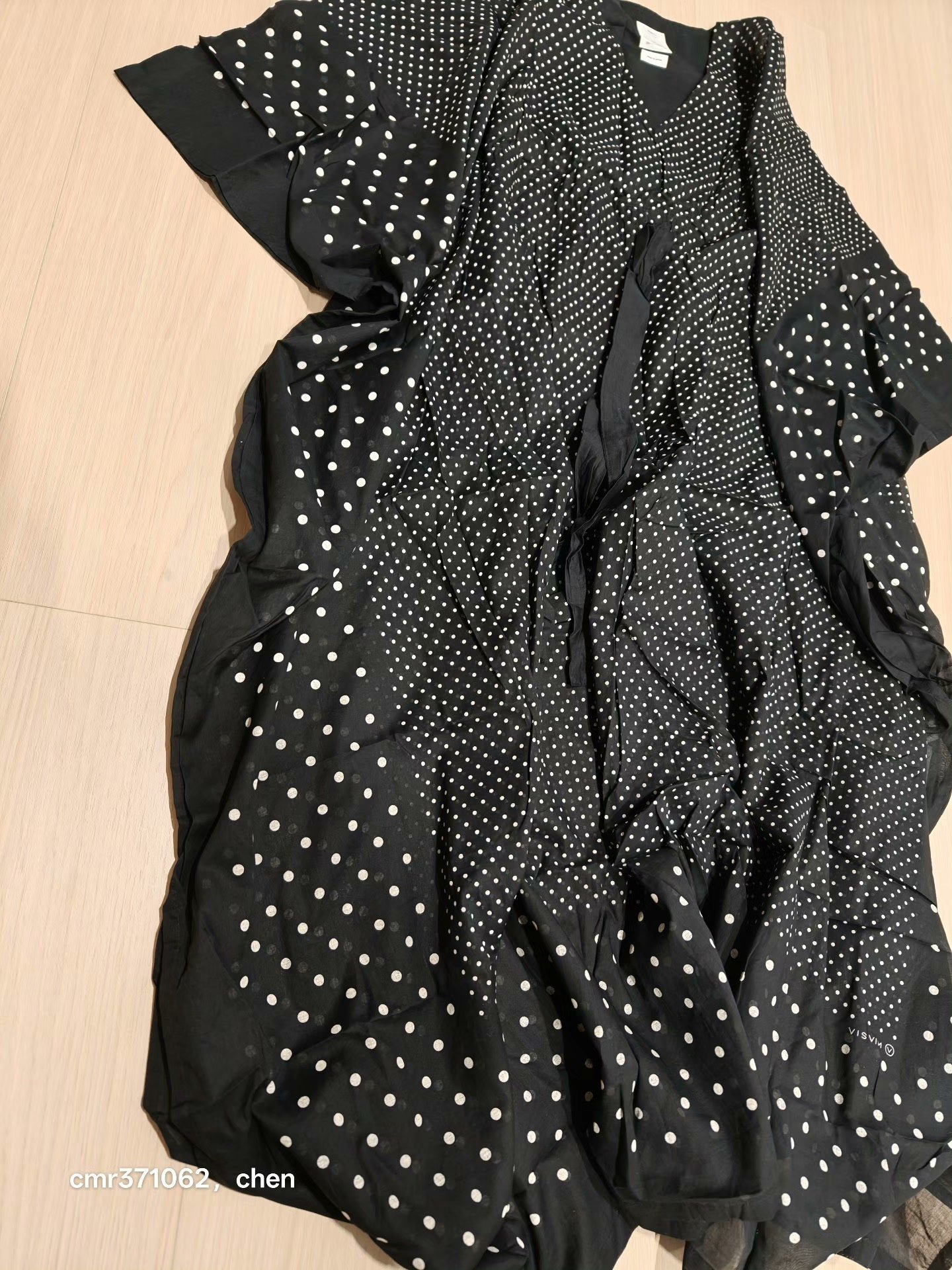visvim 19ss Kaftan Dress Dots — front