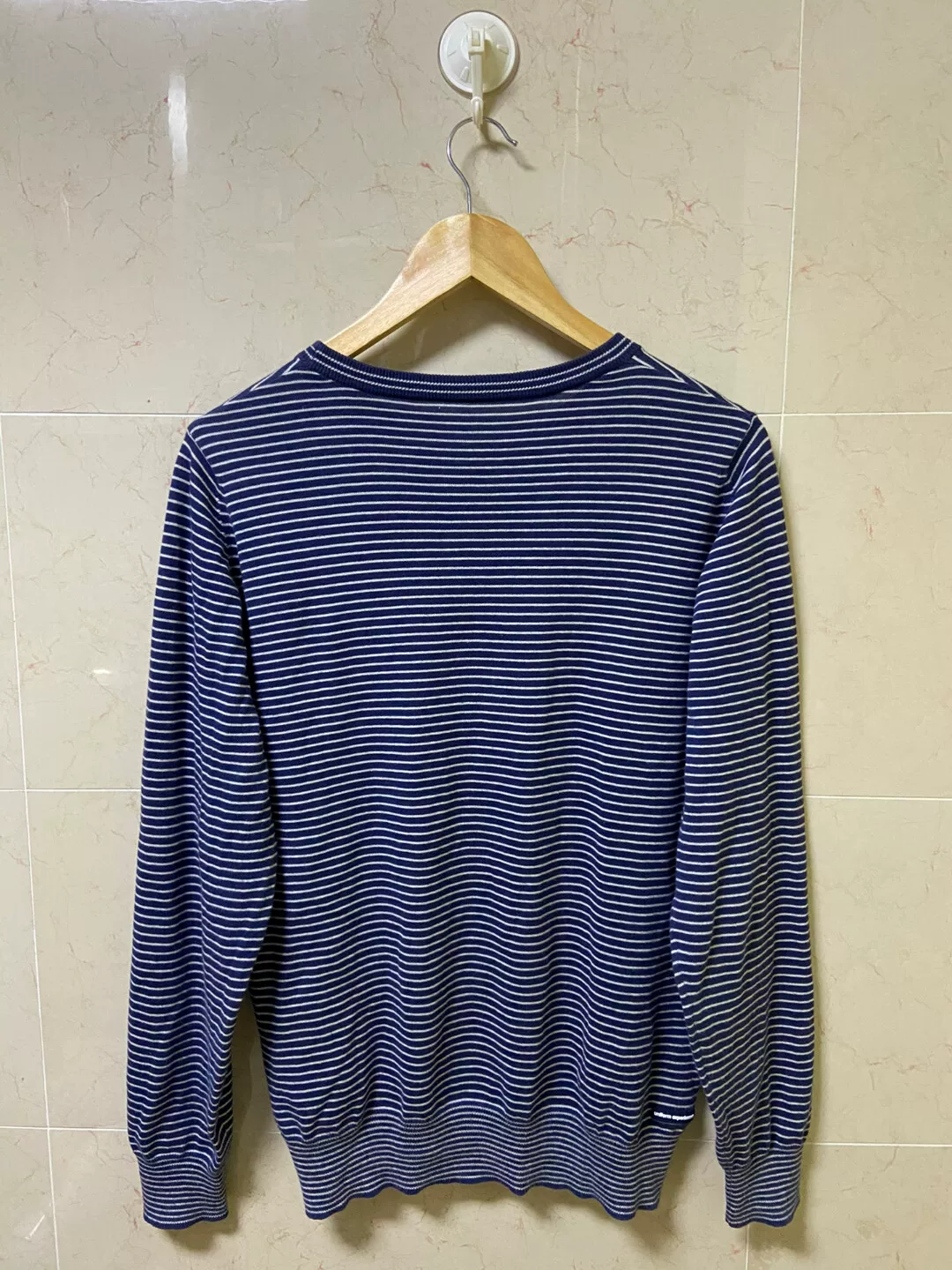 uniform experiment striped border crew sweater — front