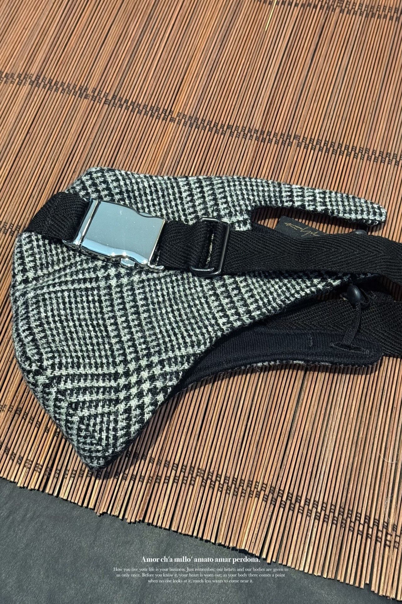 Yohji Yamamoto 21AW Checkered Wool Mask — back