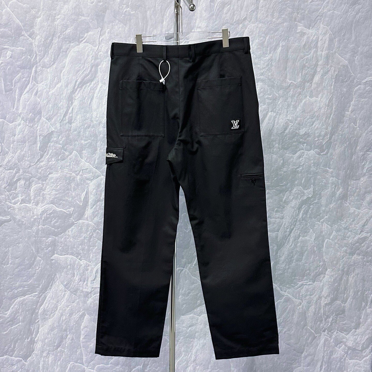 Louis Vuitton FW25 Crystal Logo Denim Pants — back