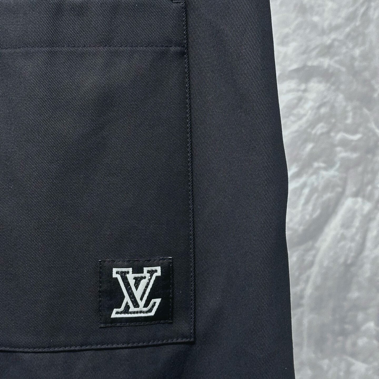 Louis Vuitton FW25 Crystal Logo Denim Pants — detail
