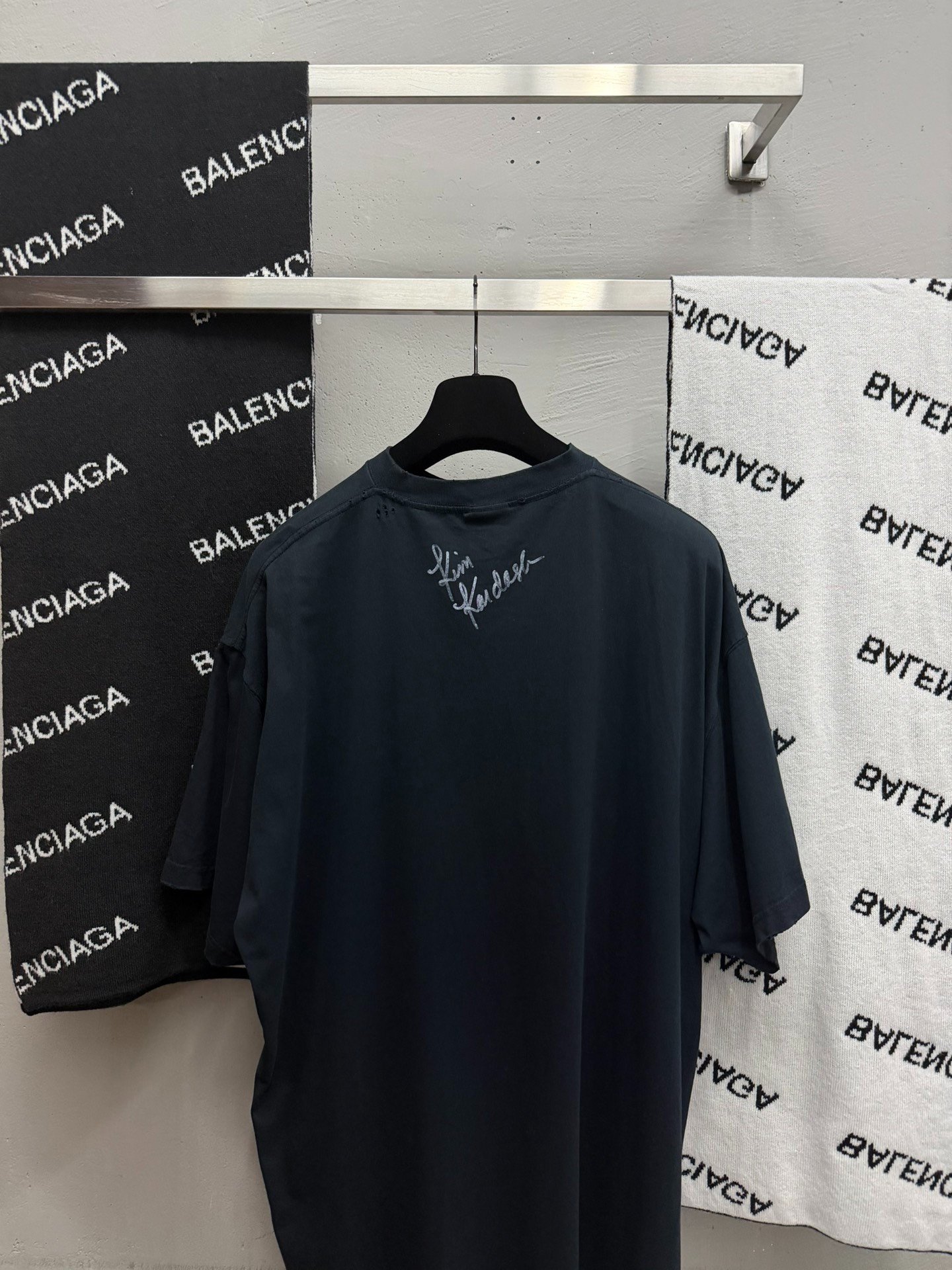 Balenciaga Kardashian Portrait Short-Sleeve T-Shirt — back