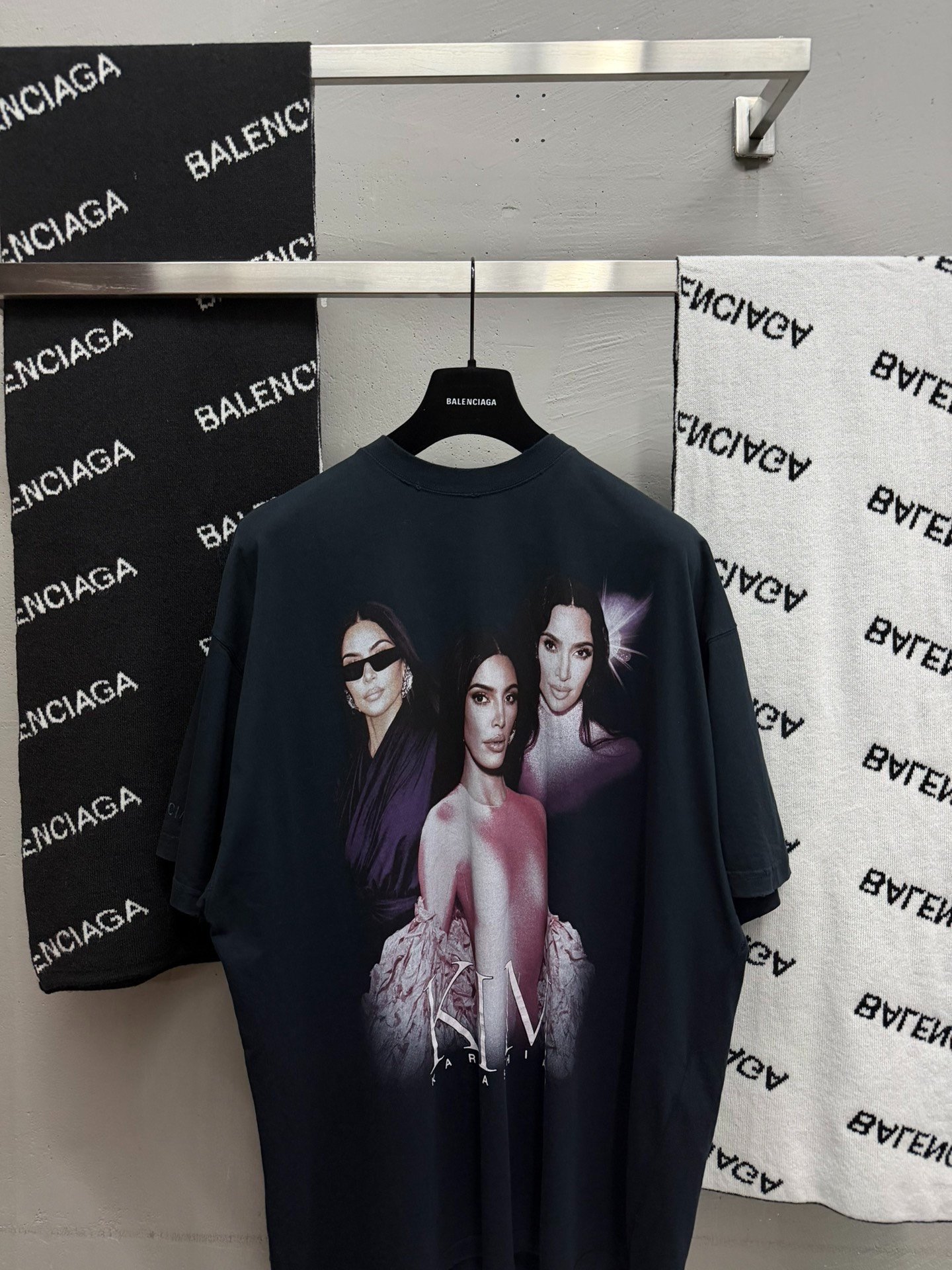 Balenciaga Kardashian Portrait Short-Sleeve T-Shirt — front
