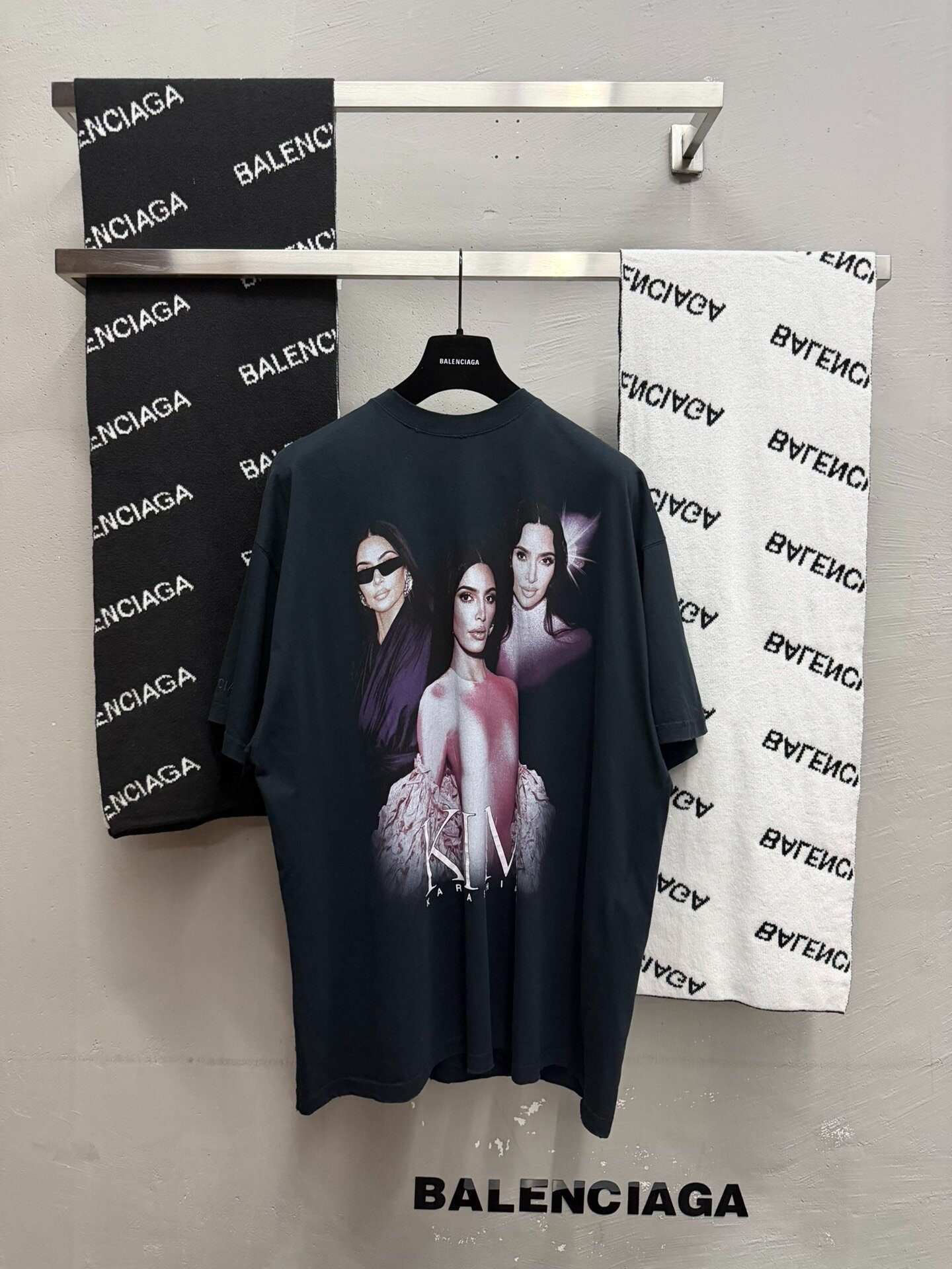 Balenciaga Kardashian Portrait Short-Sleeve T-Shirt
