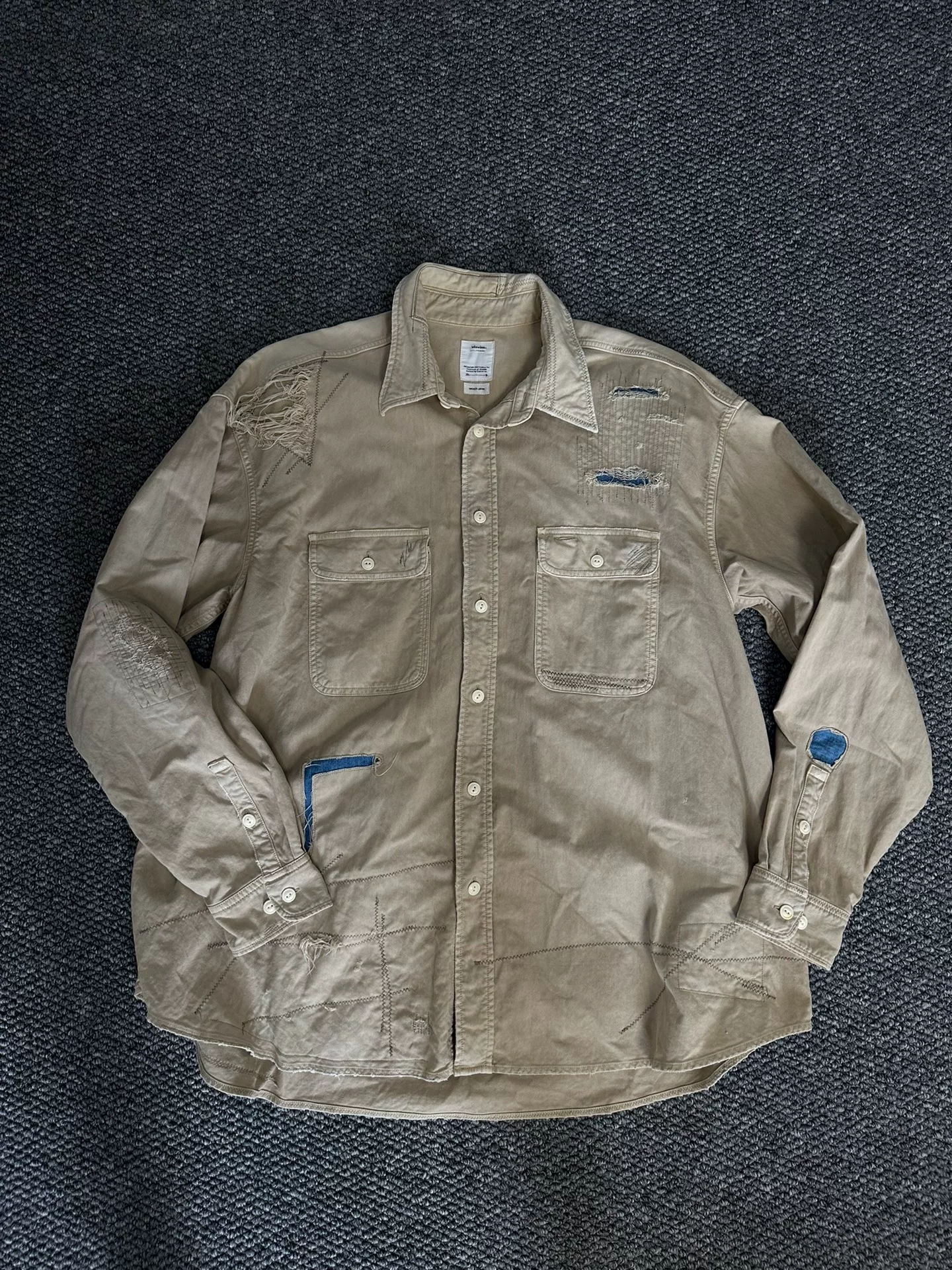 visvim Grand Crash Distressed Shirt — front