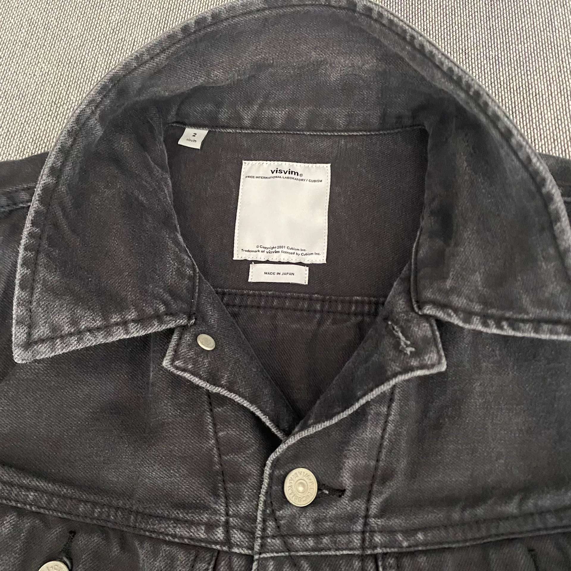 Visvim 104 16ss Damaged Denim Jacket — detail