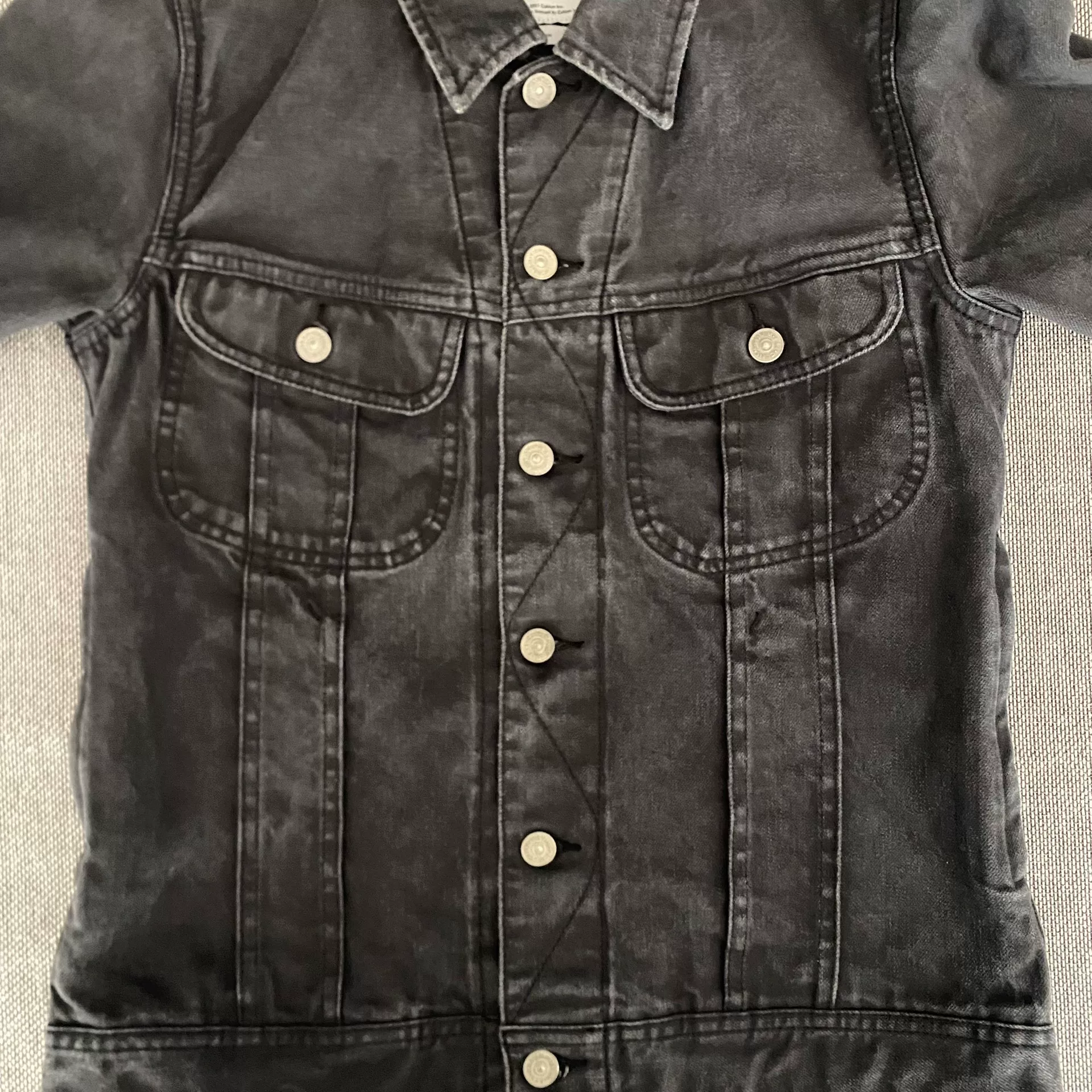 Visvim 104 16ss Damaged Denim Jacket — back