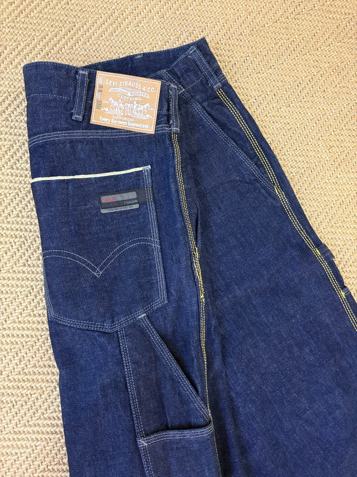 Levi's Fenom Hiroshi Fujiwara Raw Jeans — back