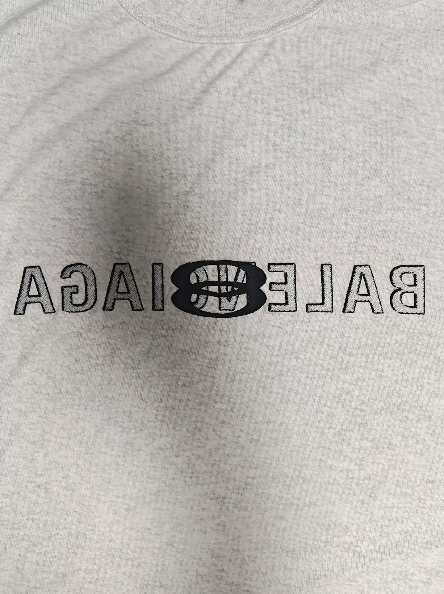 Balenciaga 24SS Mirrored Logo Double Ring T-Shirt — back