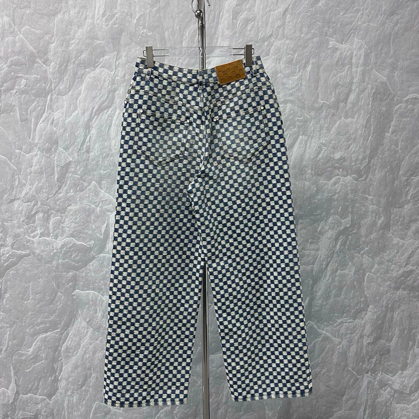 Louis Vuitton Nigo FW25 Checkered Denim Pants — back